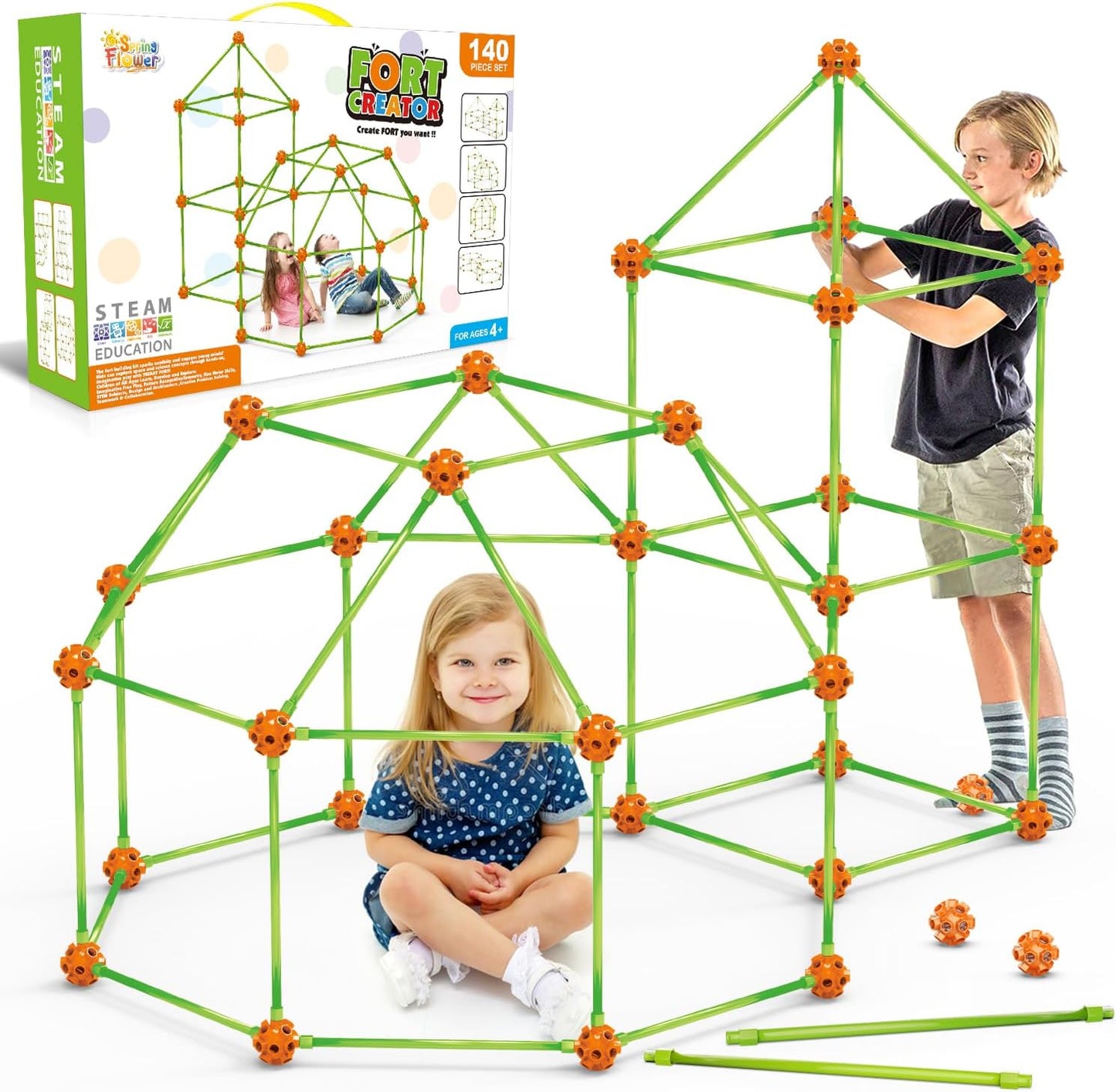 Fort Building Kit for Kids - Ultimate Creative STEM Toy Set
