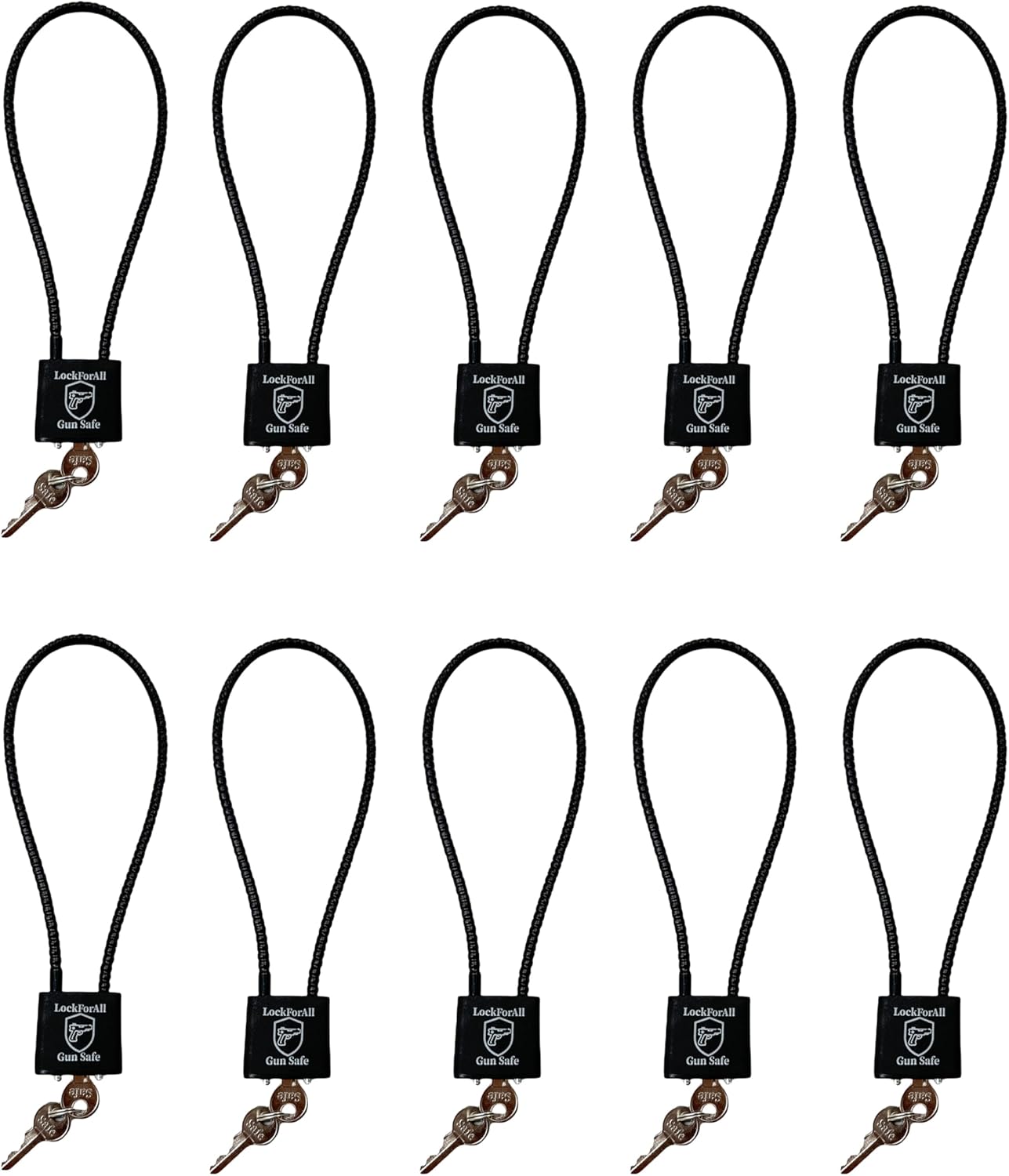 Cable Gun Locks with Keys for Hunting Sports and Safety