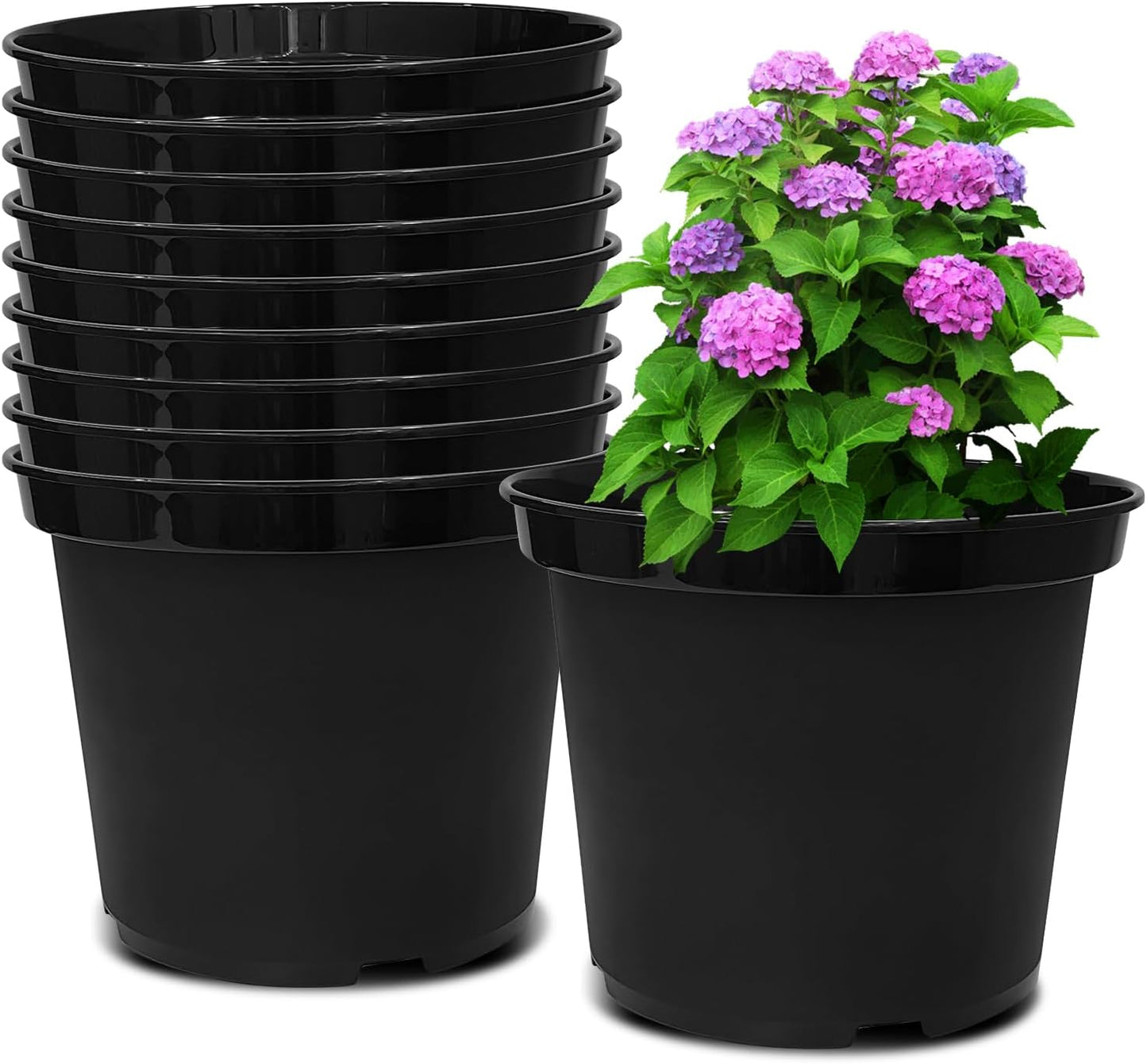 3 Gallon Plastic Nursery Pots for Indoor and Outdoor Plants