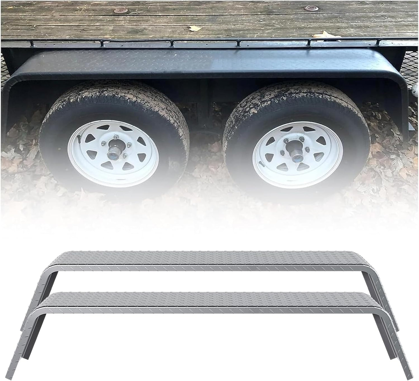 ECOTRIC Tandem Axle Trailer Fenders for 13-15 in Tires