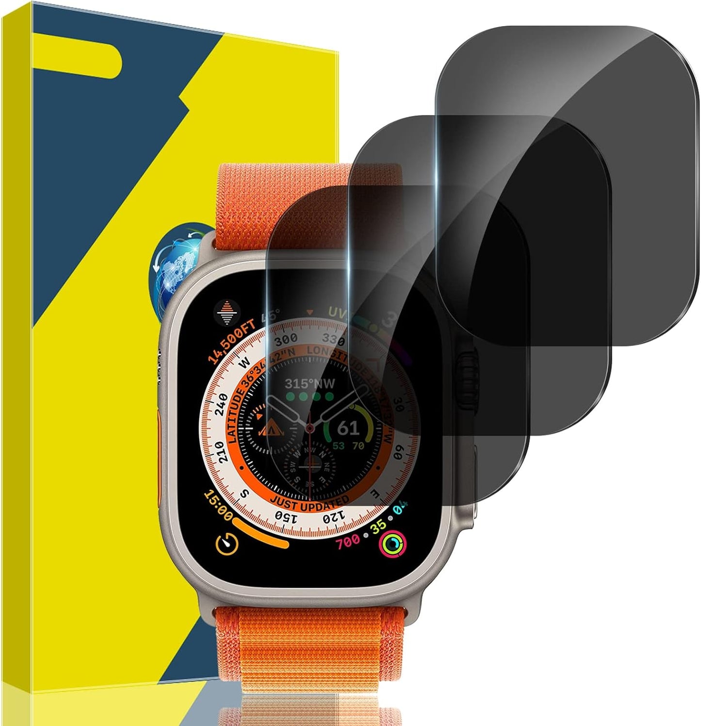 3-Pack YMHML Apple Watch Privacy Screen Protectors - Ultra Clear!