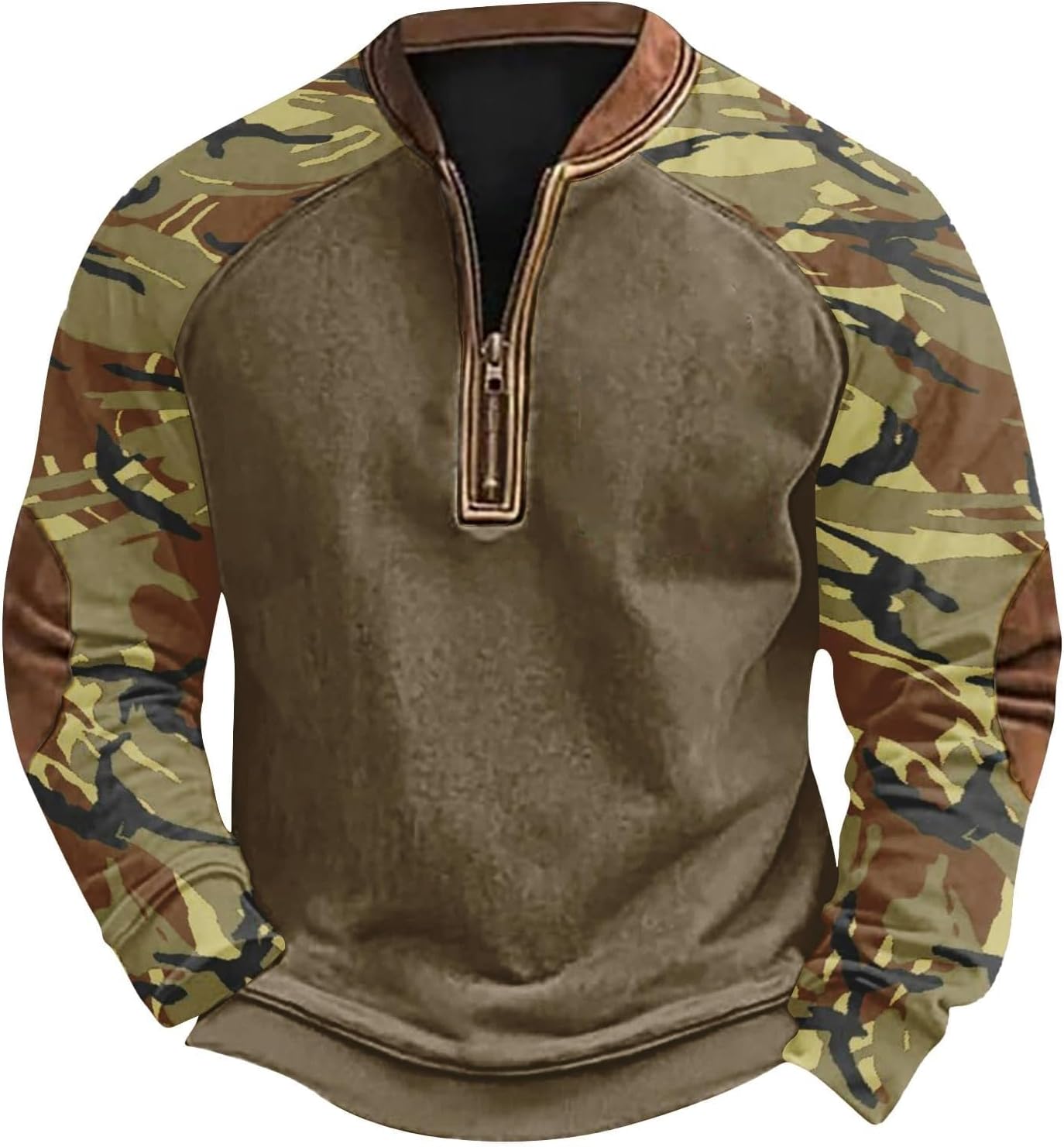 Camo Zip Pullover: Vintage Style & Utility