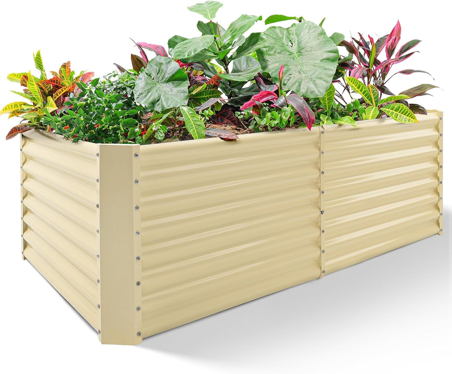 Land Guard 842ft Galvanized Raised Garden Bed for Vegetables