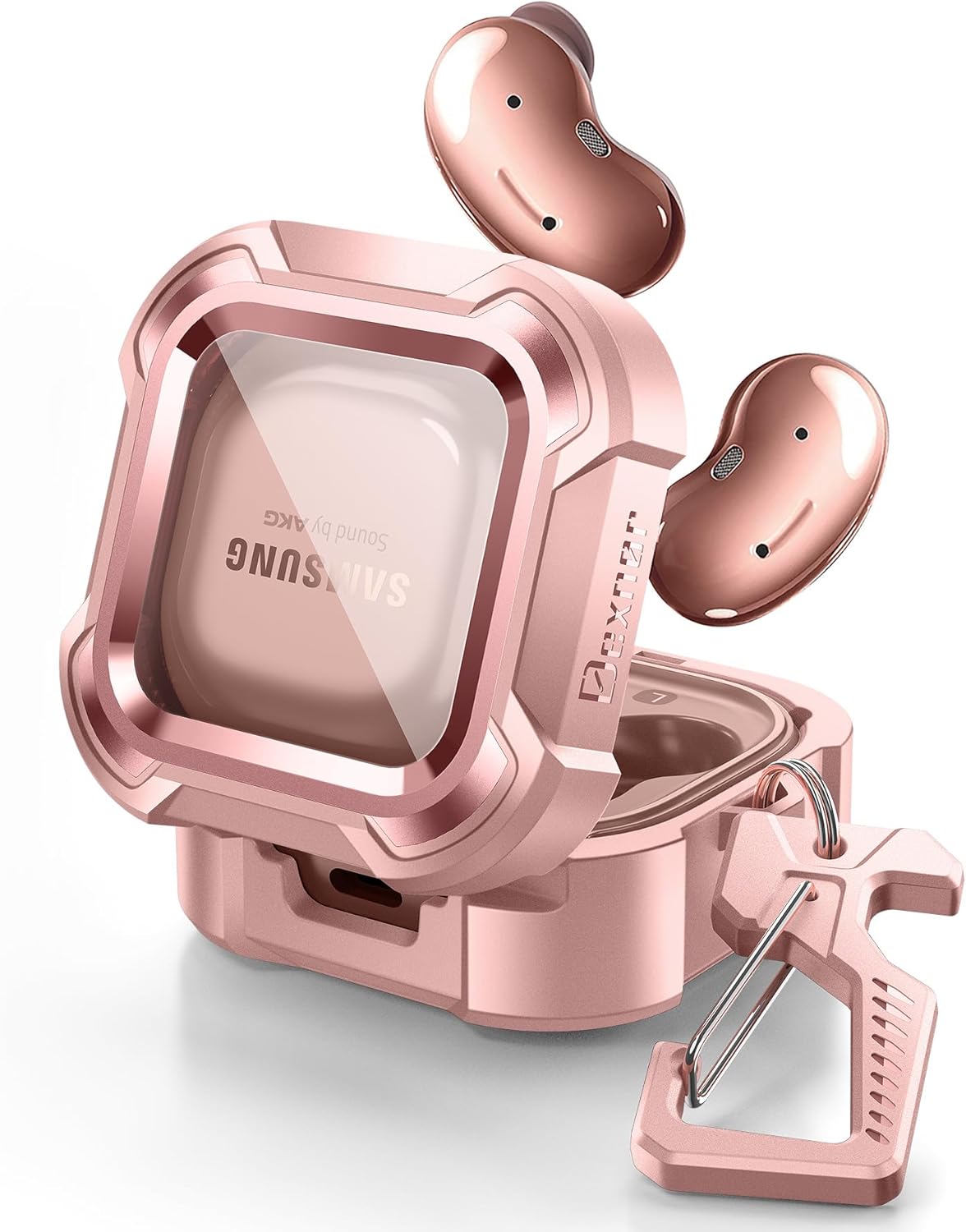 Dexnor Pink Case for Samsung Buds Live - Wireless Charging Compatible