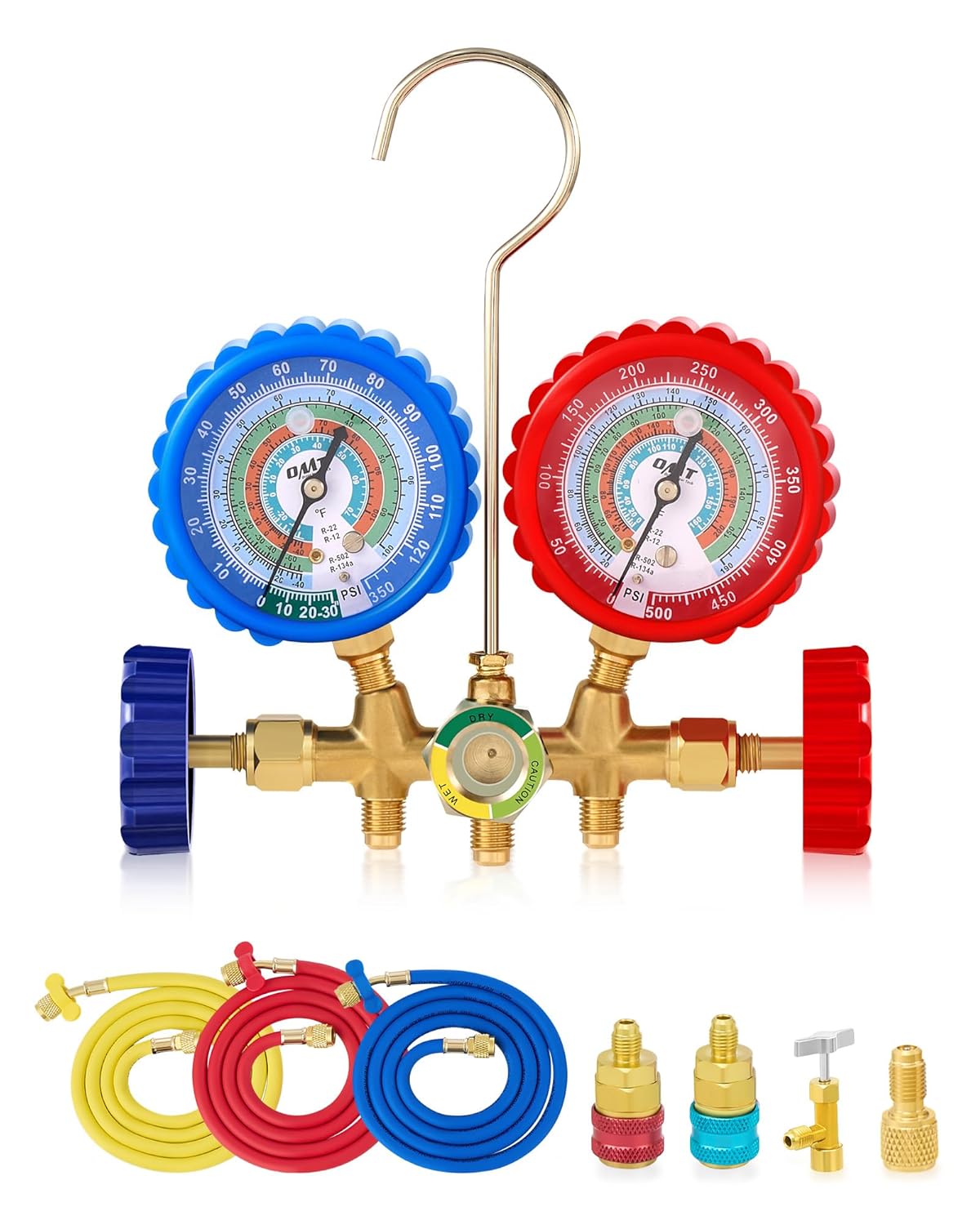 Orion Motor Tech AC Manifold Gauge Set for R12 R22 R502 R134a