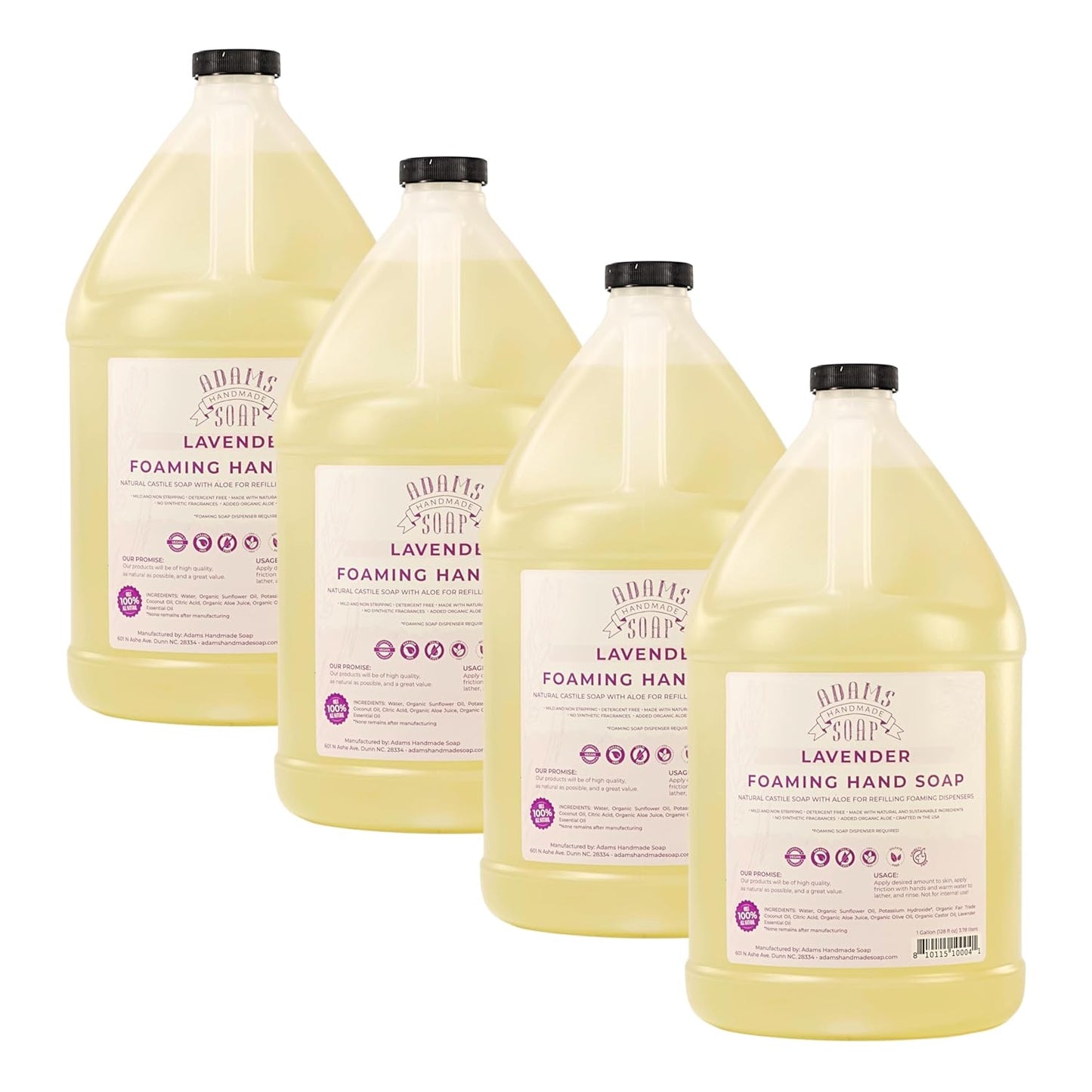 Adams Handmade Soap Liquid Foaming Soap 1 Gal - Lavender Pack