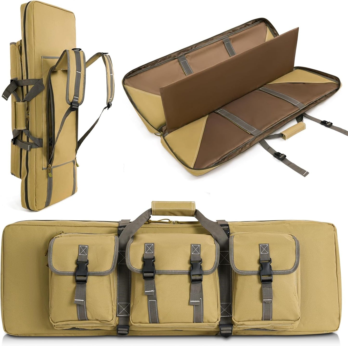 Soft Rifle Case Tactical Long Double Backpack Gun Bag for Hunting