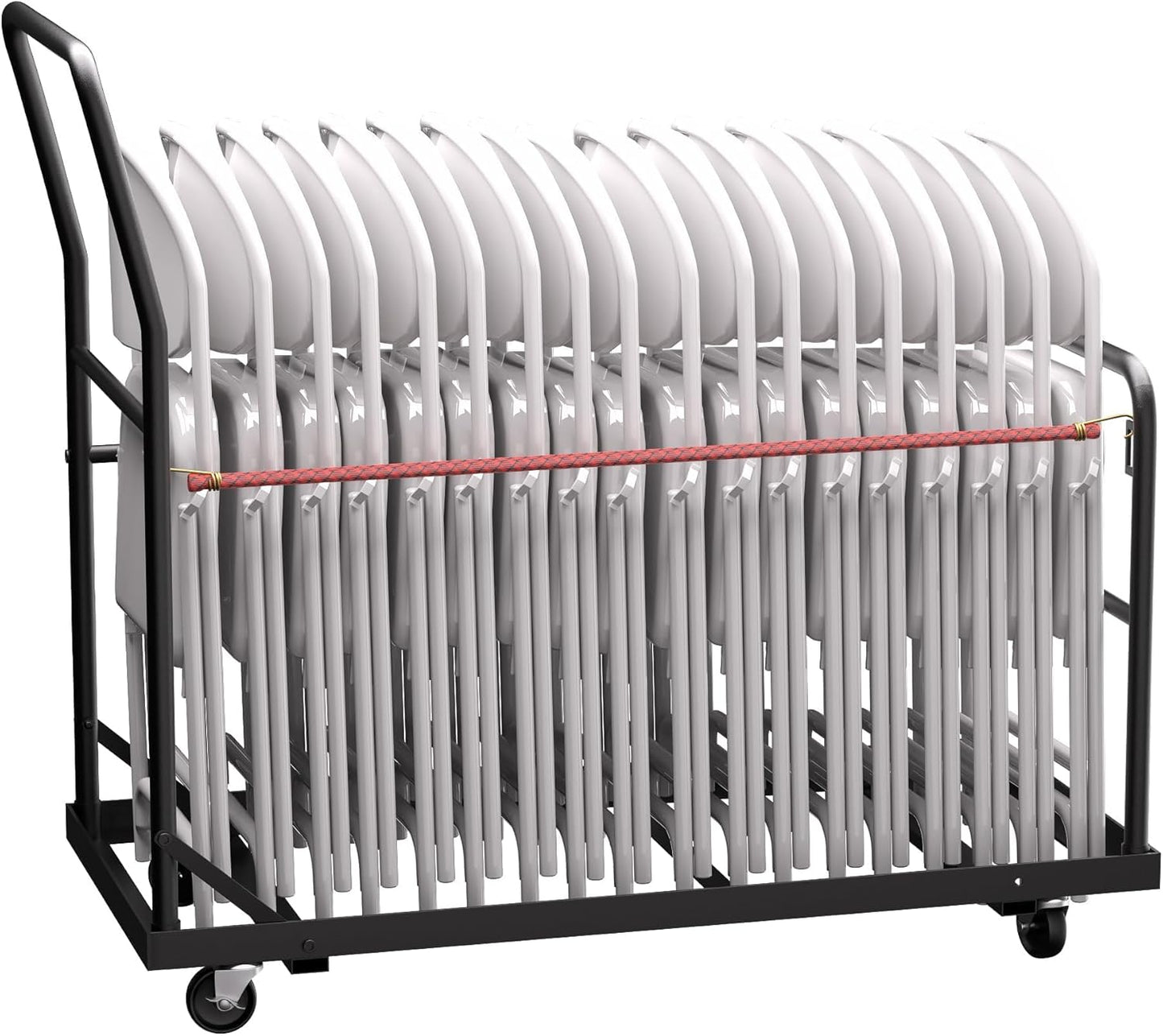 Folding Chair Cart with Wheels for Heavy Duty 300 LBS Capacity