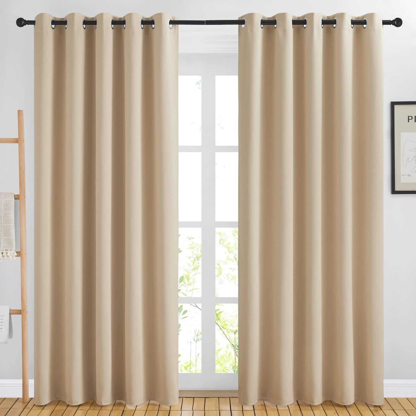NICETOWN Blackout Draperies Curtains for Bedroom - Set of 2