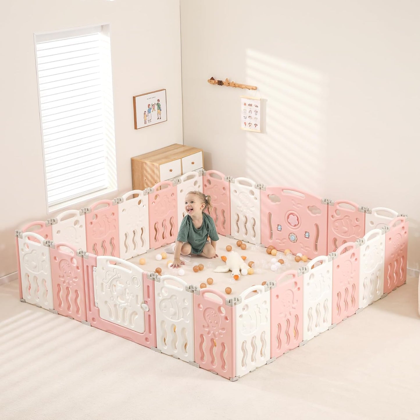 Foldable Baby Playpen for Toddlers - Extra Large 22 Panels
