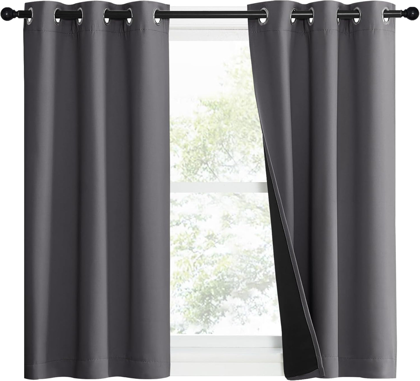 NICETOWN 100% Blackout Short Curtains for Ultimate Privacy