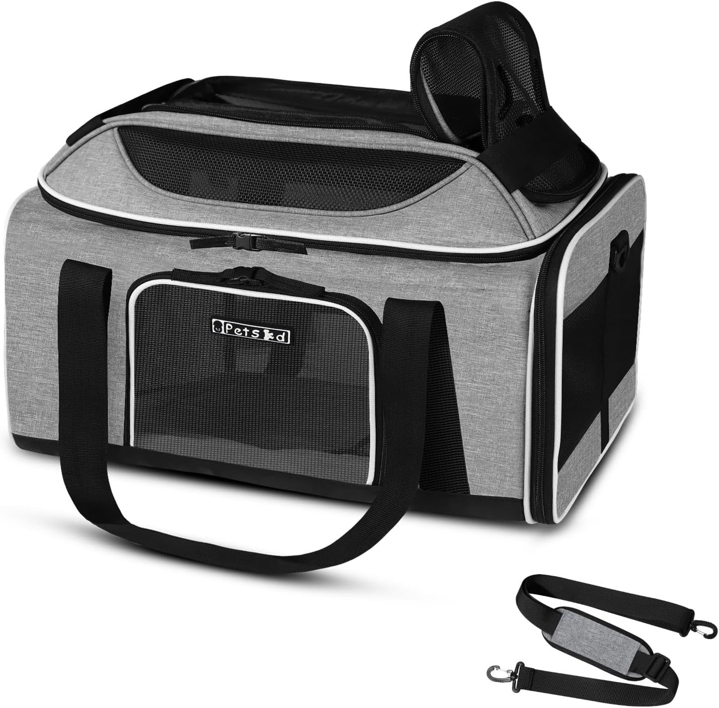 Petskd Top-Expandable Pet Carrier for Small Cats and Dogs