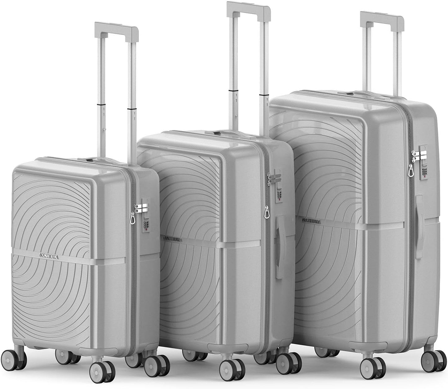 Nazhura Hard Shell Luggage Set - 3-Piece Durable Suitcase Set