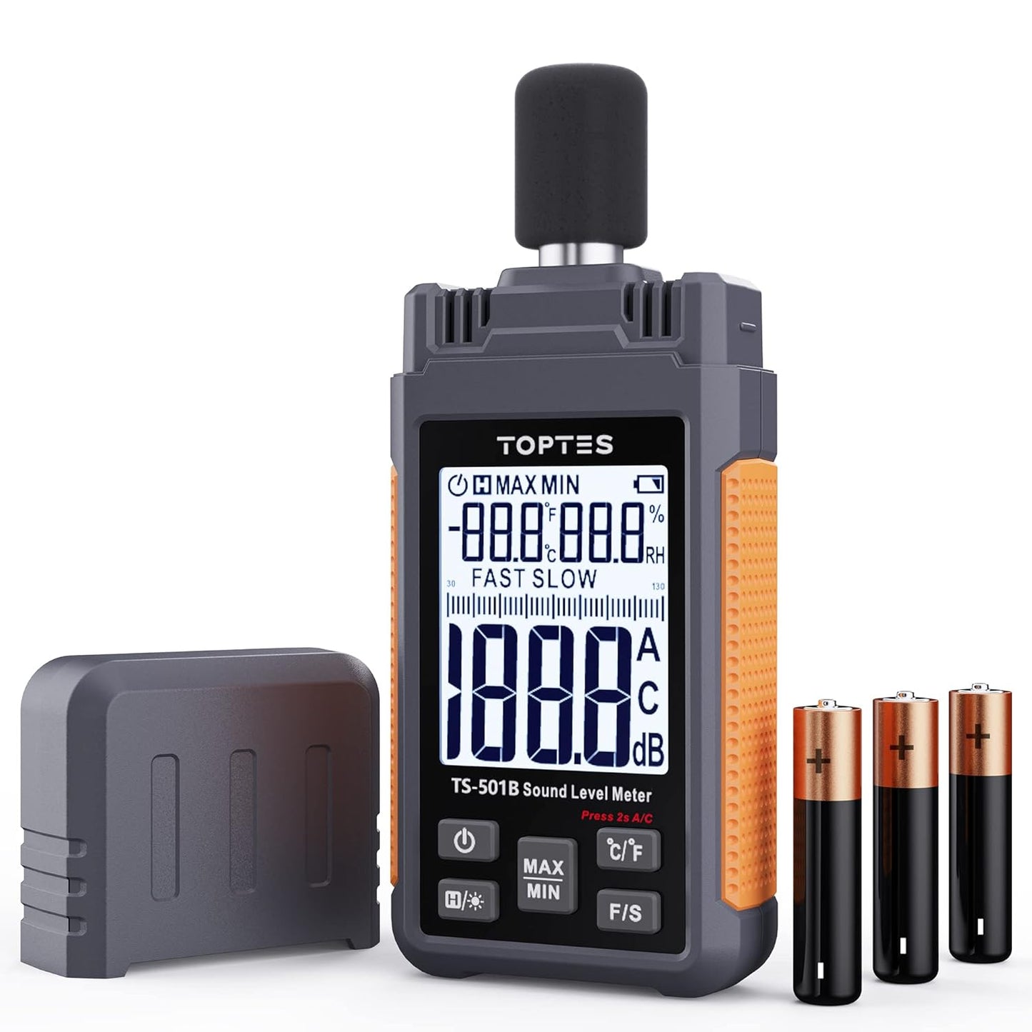TopTes TS-501B Decibel Meter with Backlit LCD Screen for Home Use