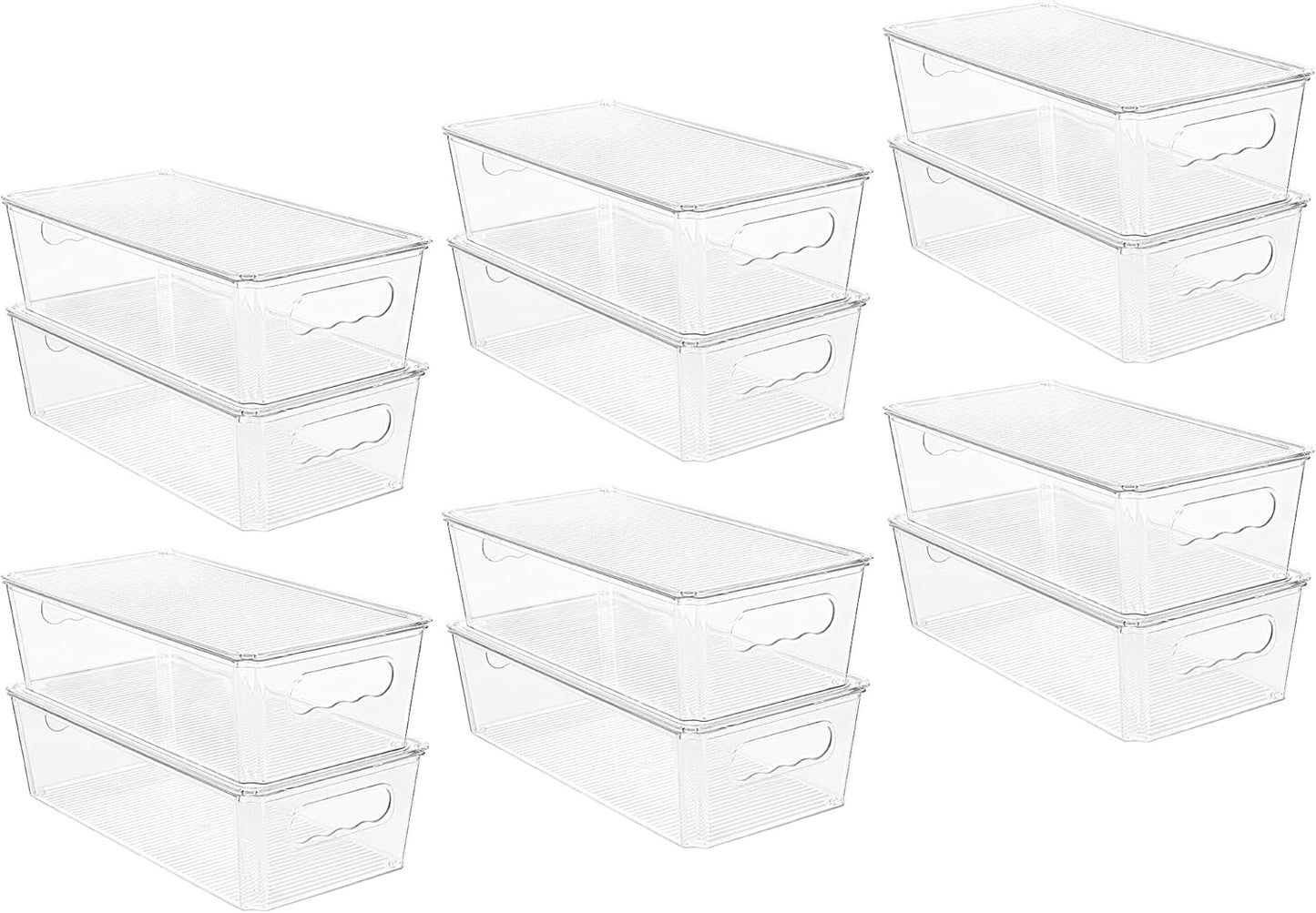 Vtopmart 12pcs Clear Organizers for Kitchen and Pantry Storage