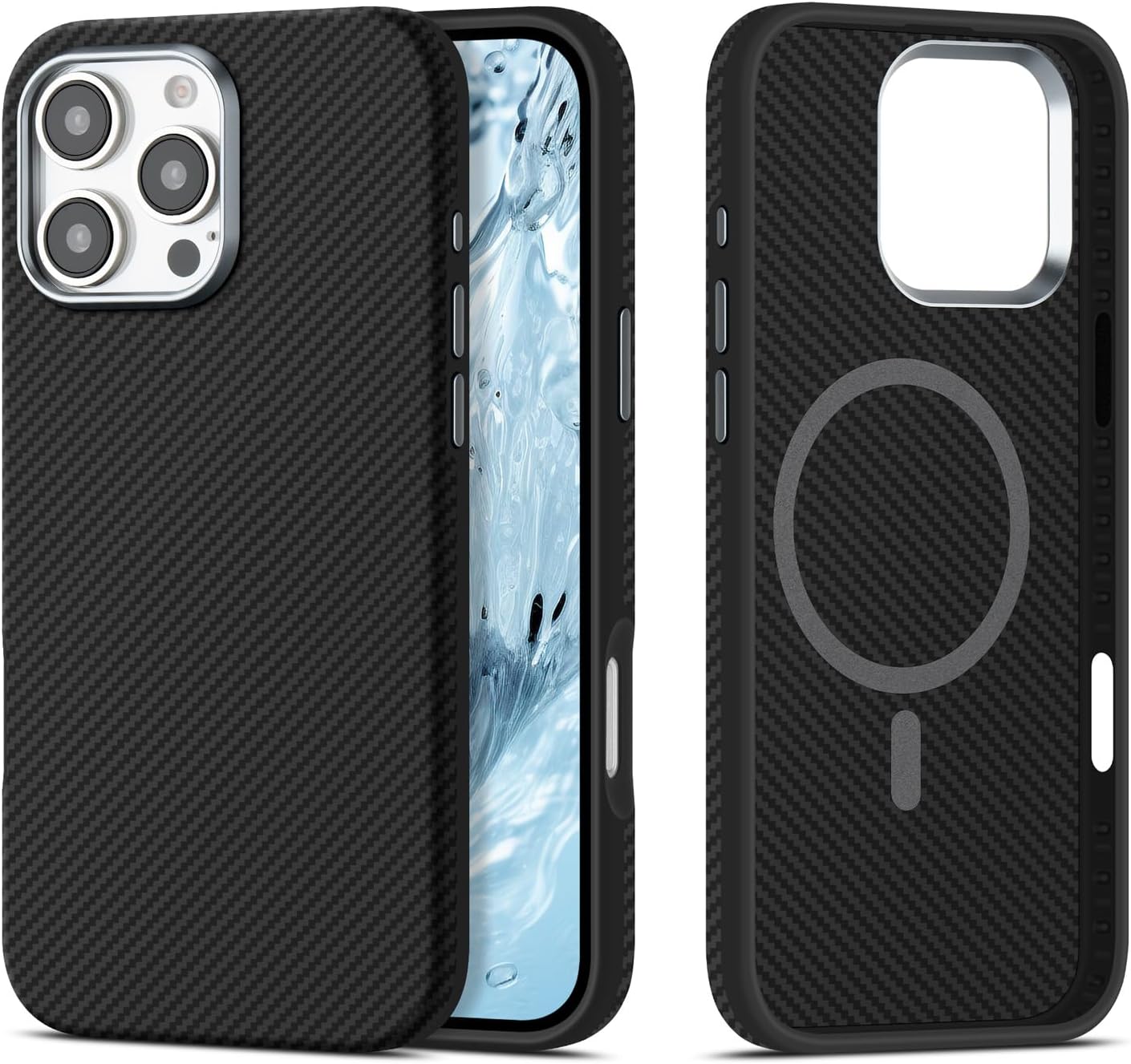 LOPIE Carbon Fiber Finish iPhone 16 Pro Max Case with Protection