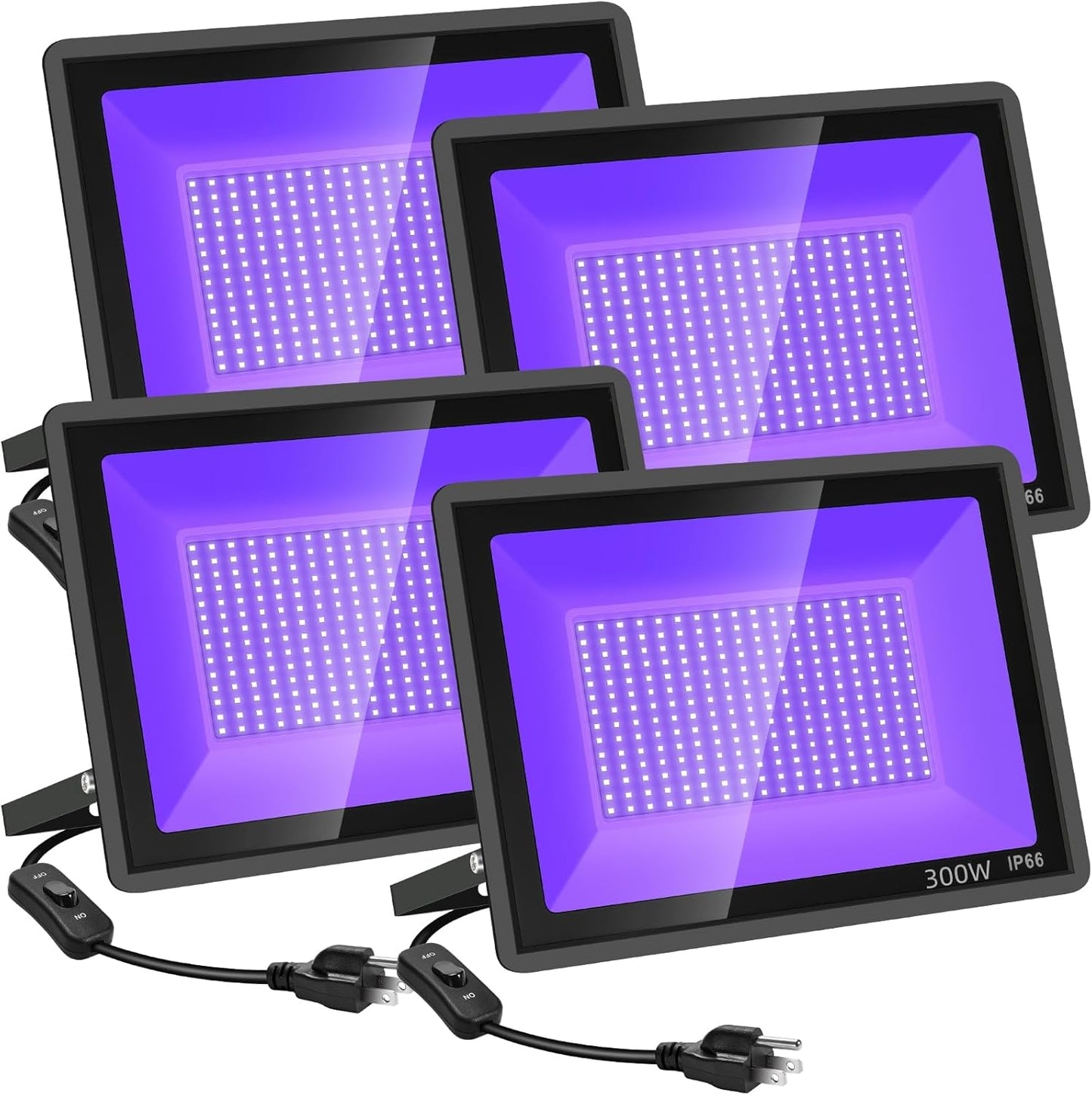 300W LED Black Flood Light for Outdoor Glow Parties and Events