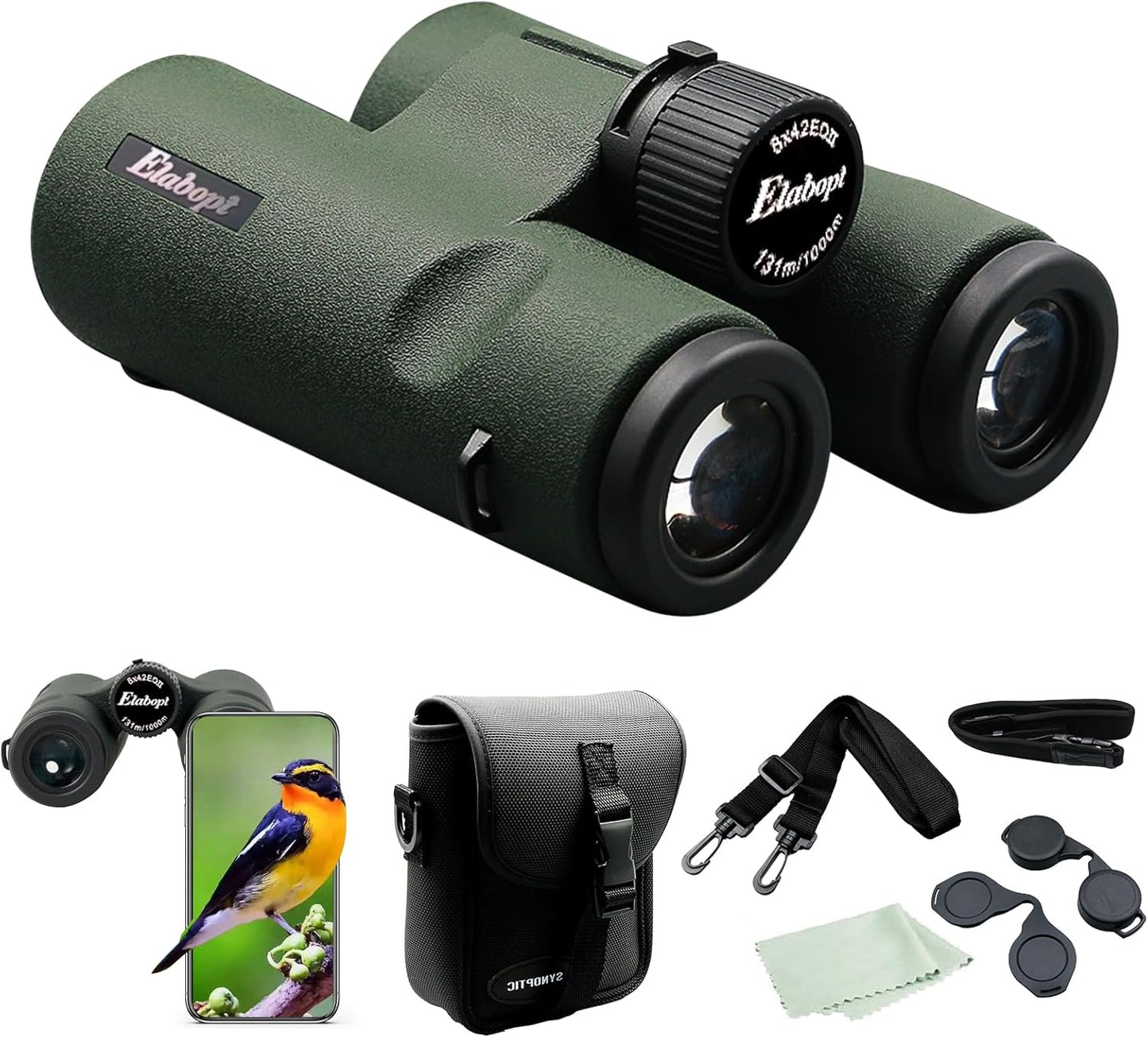 8x42EDII Compact Binoculars for Adults - High-Powered Optics