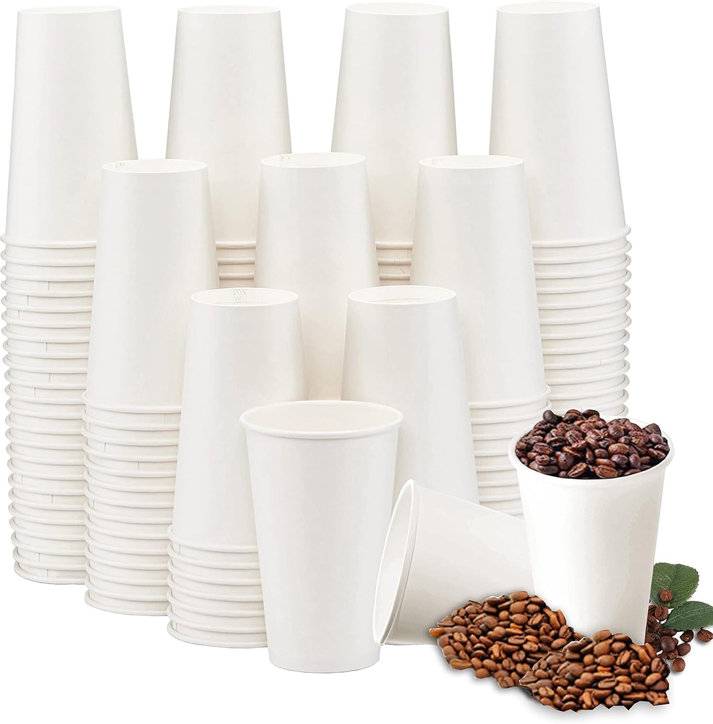 16 oz Disposable Coffee Cups for Hot and Cold Beverages