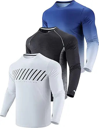 Men's Long Sleeve T Shirts 3 Pack for Outdoor Activities