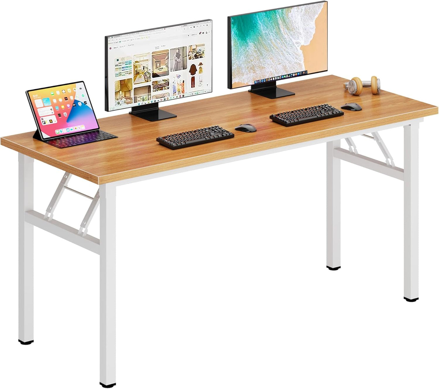 DlandHome Computer Desk 62 inches for Home Office Workstation