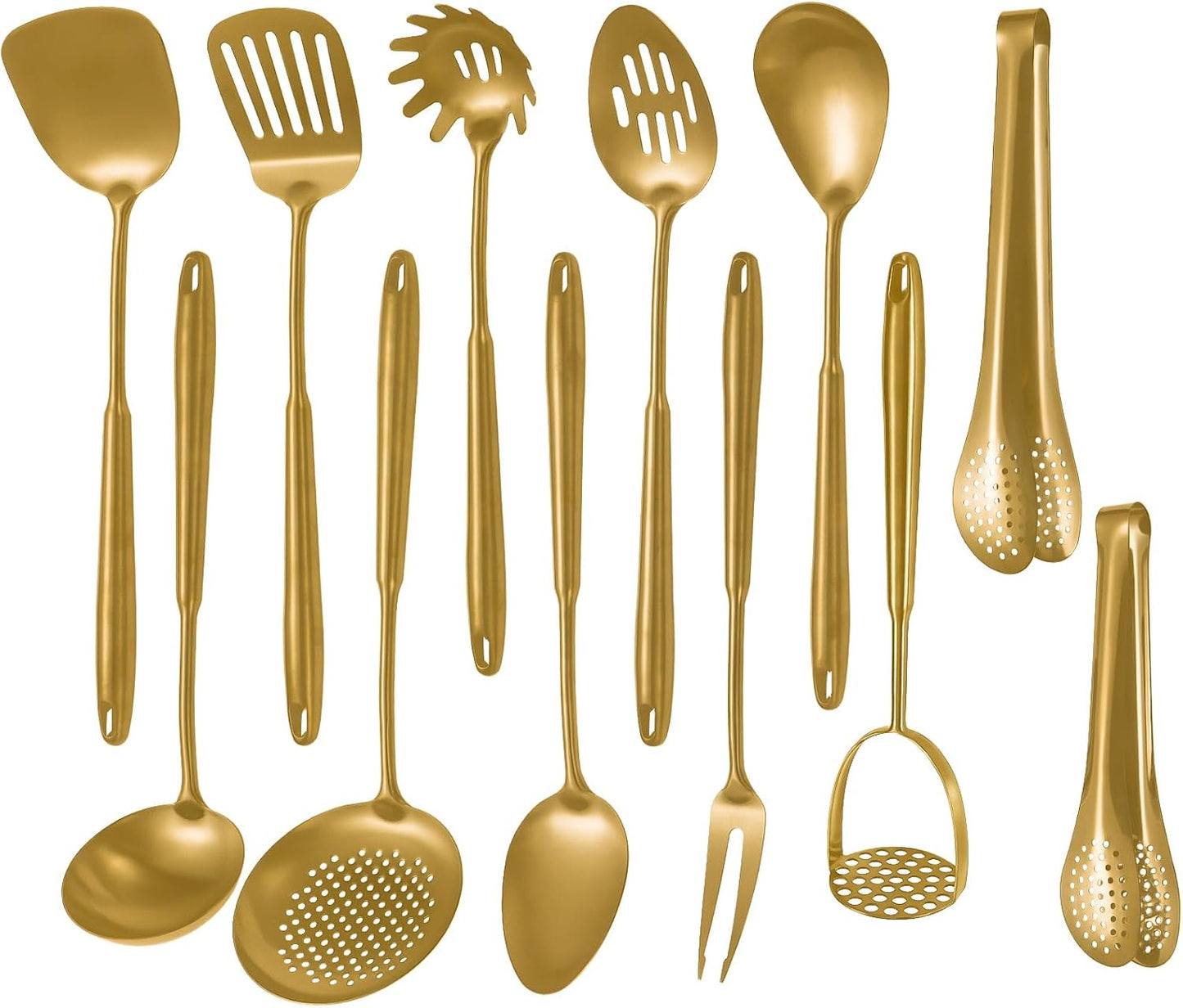 304 Stainless Steel Matte Kitchen Utensils Set for Modern Cooking