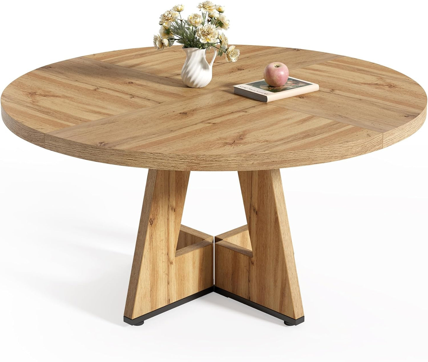 LITTLE TREE 47 Inch Round Dining Table for 4-6 People
