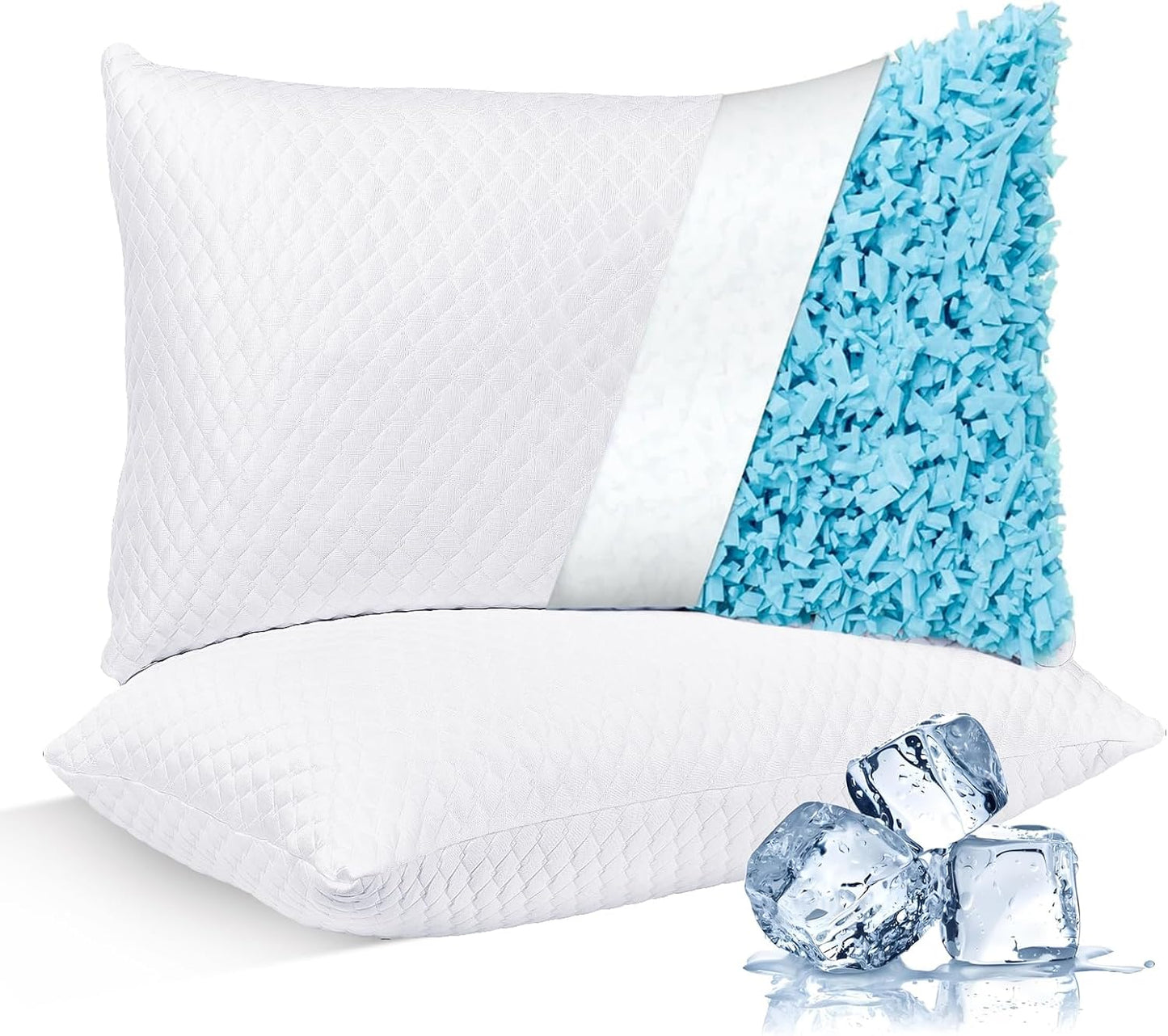NTCOCO Cooling Bed Pillows for Sleeping with Adjustable Foam