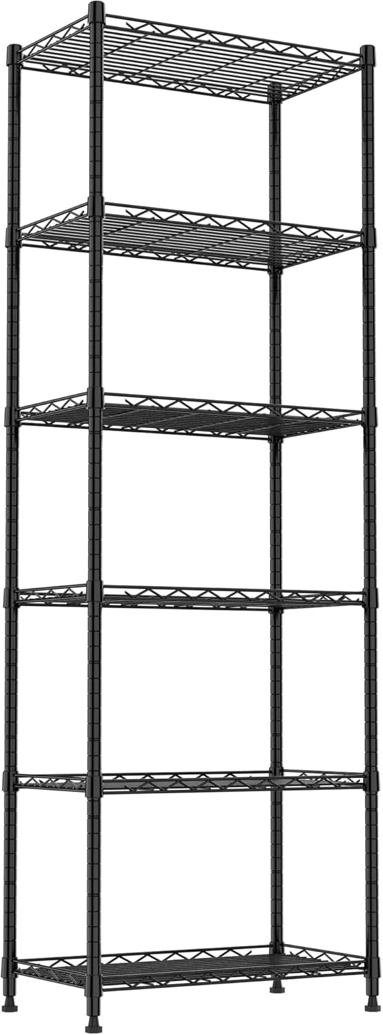 REGILLER 6 Wire Shelving Steel Storage Rack for Home Use
