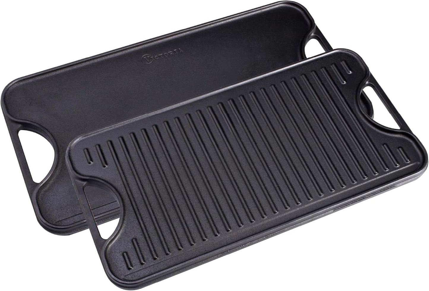 Victoria Rectangular Cast Iron Griddle for Versatile Cooking