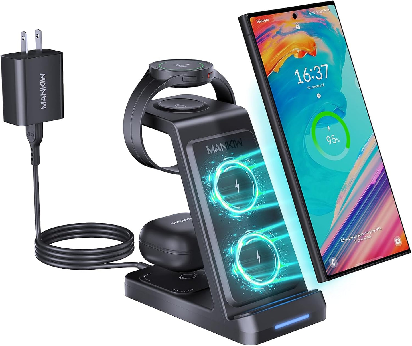3-in-1 Fast Wireless Charger for Samsung