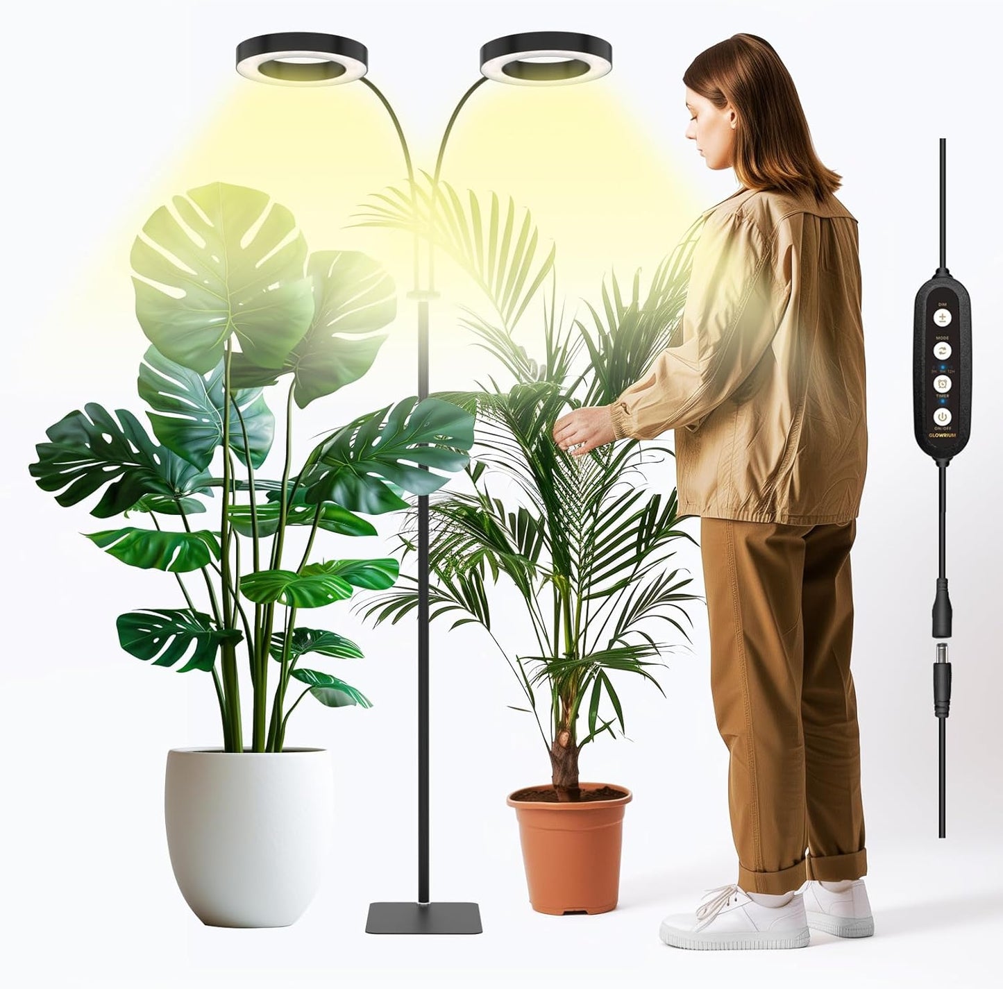 GLOWRIUM Grow Lights for Indoor Plants with Adjustable Height