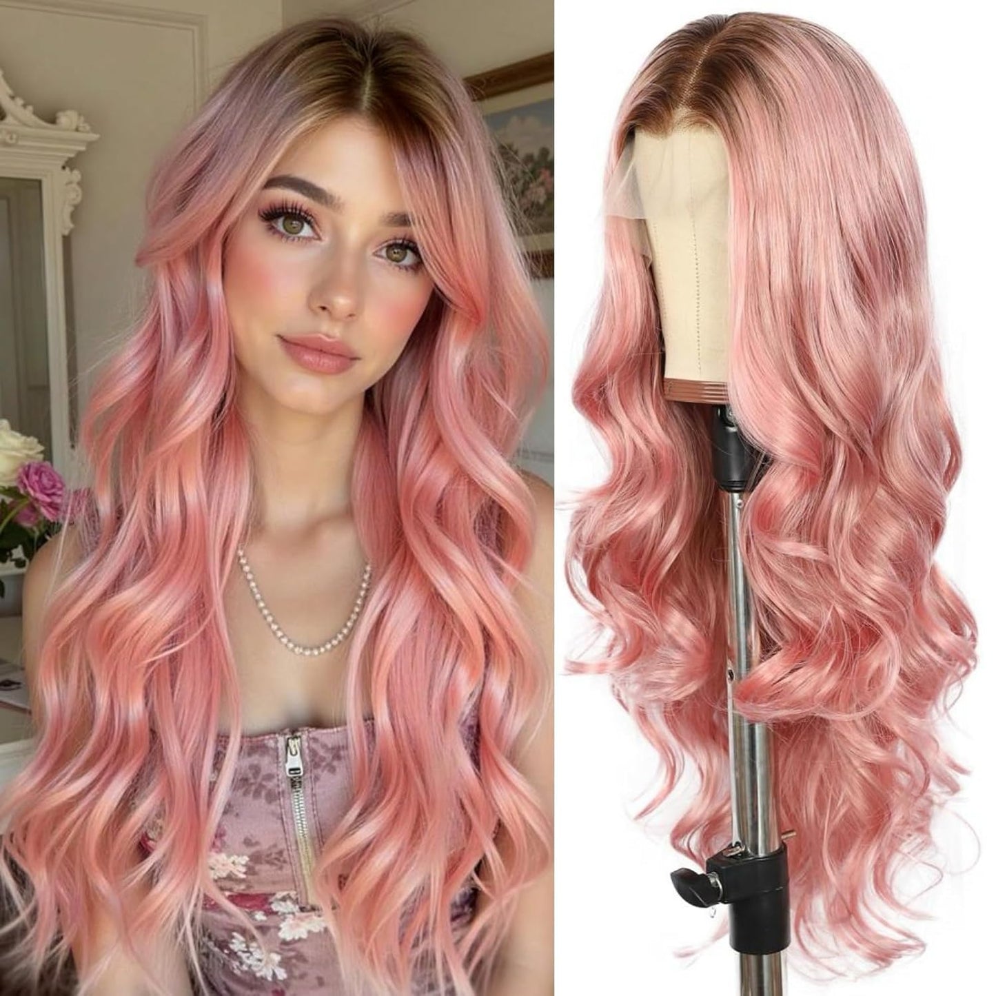 SAPPHIREWIGS Pink Lace Front Wigs for Stunning Daily Looks