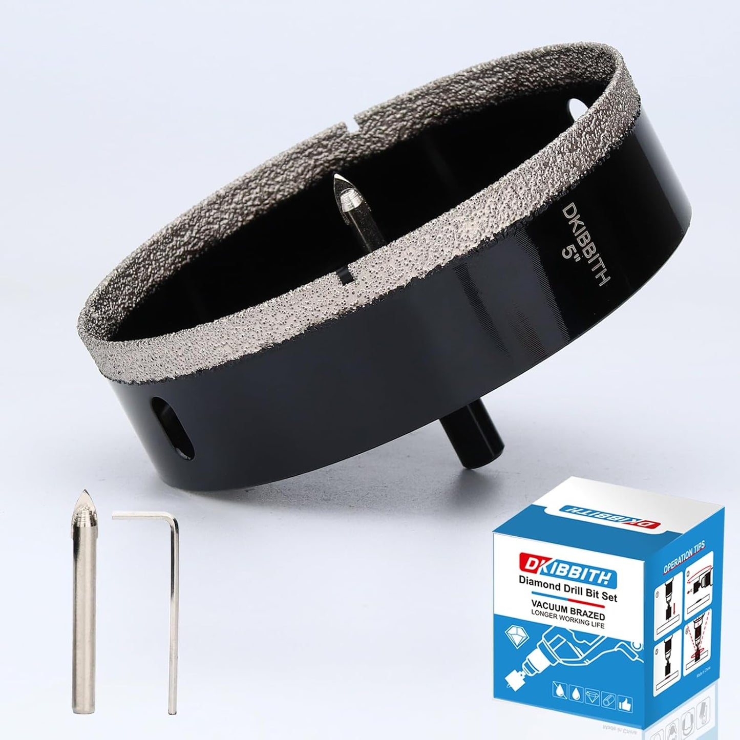 5 Inch Diamond Hole-Saw Bits for Accurate Drilling in Tile