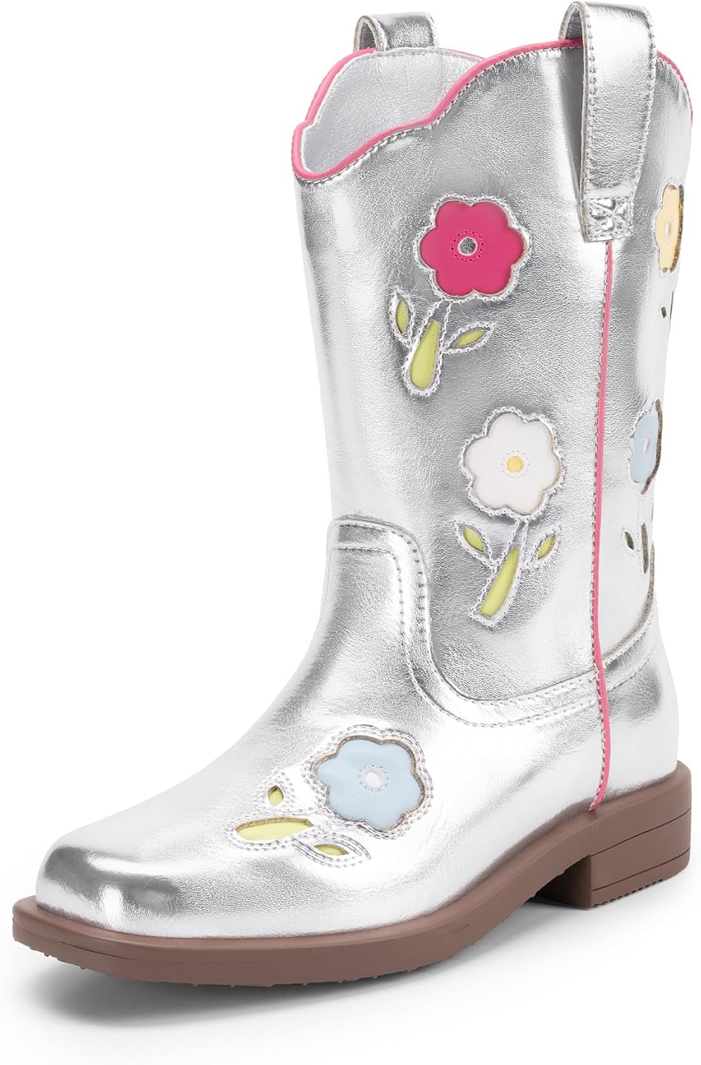 DREAM PAIRS Girls Cowgirl Boots for Toddler and Little Kid