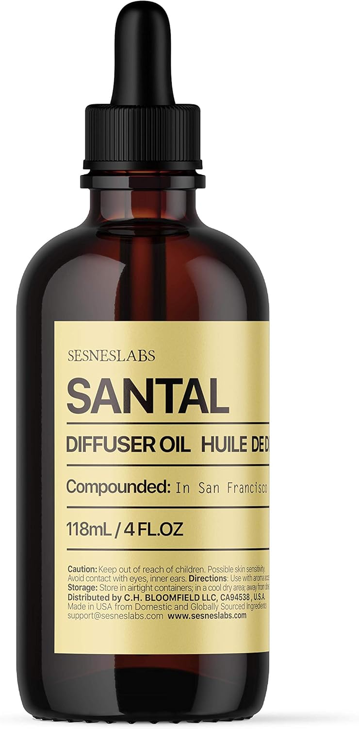 Santal Diffuser Oil - Luxury Amber Coco Vanilla Cedar Sandalwood