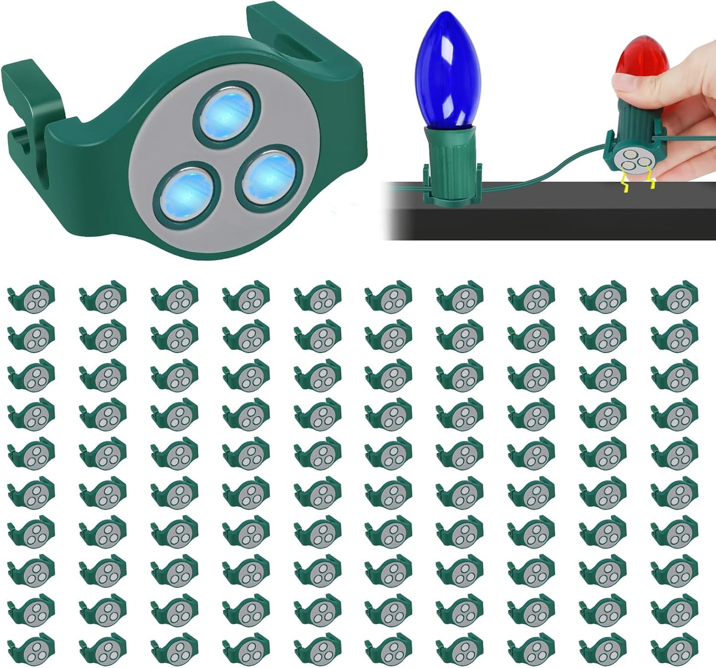 Magnetic Christmas Light Clips for Easy Outdoor Holiday Decor