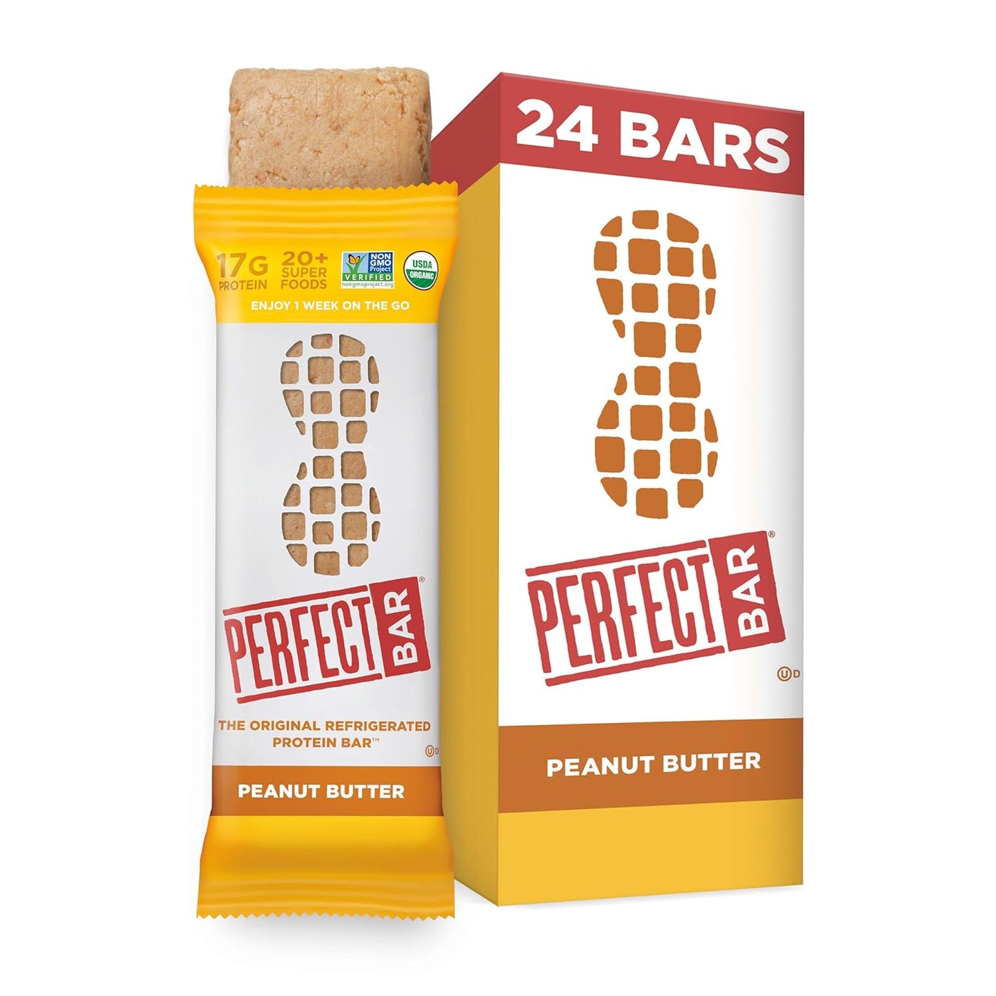 Perfect Bar Original Peanut Butter Protein Bar, 8 Count Pack