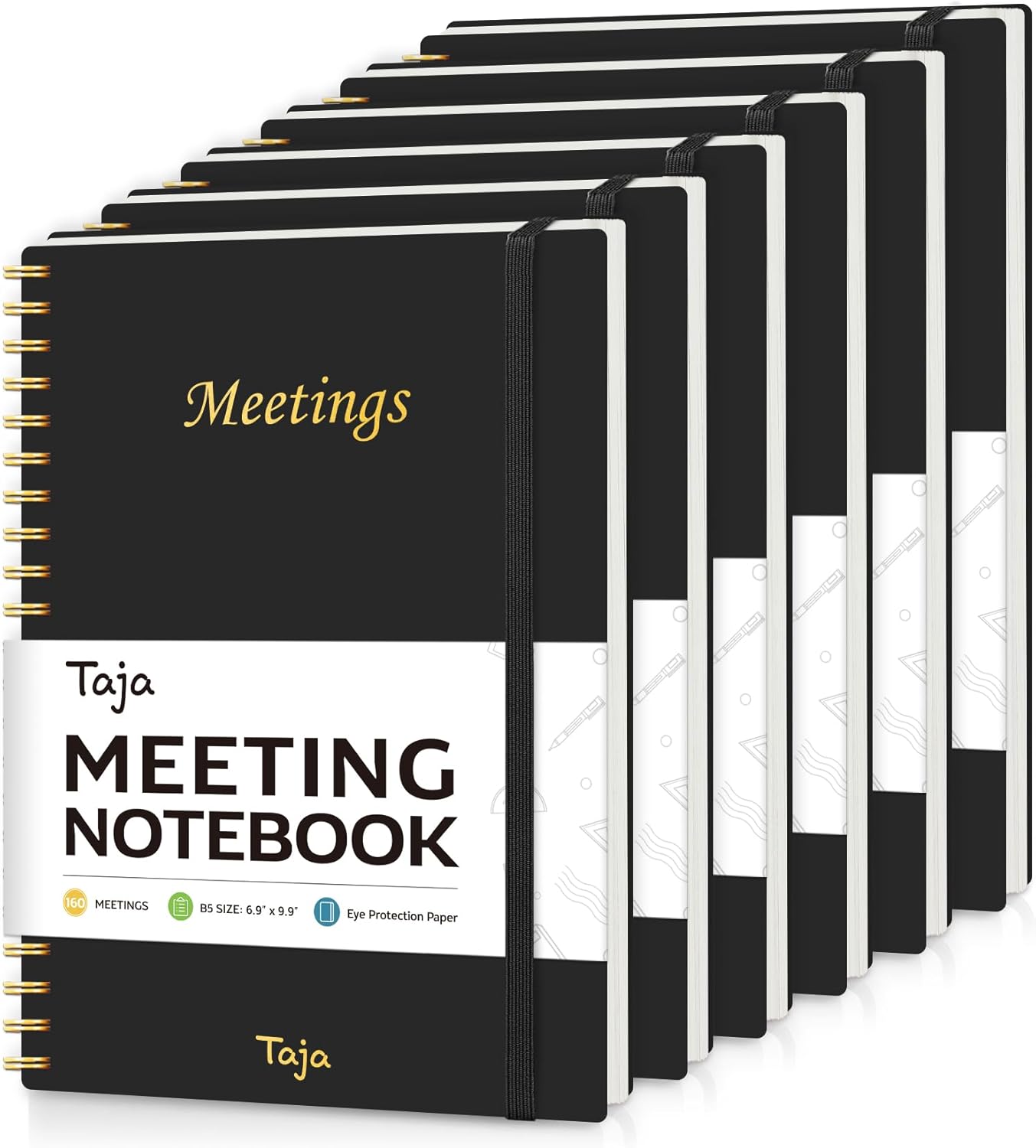 6 Pack Meeting Notebook for Work Organization and Planning