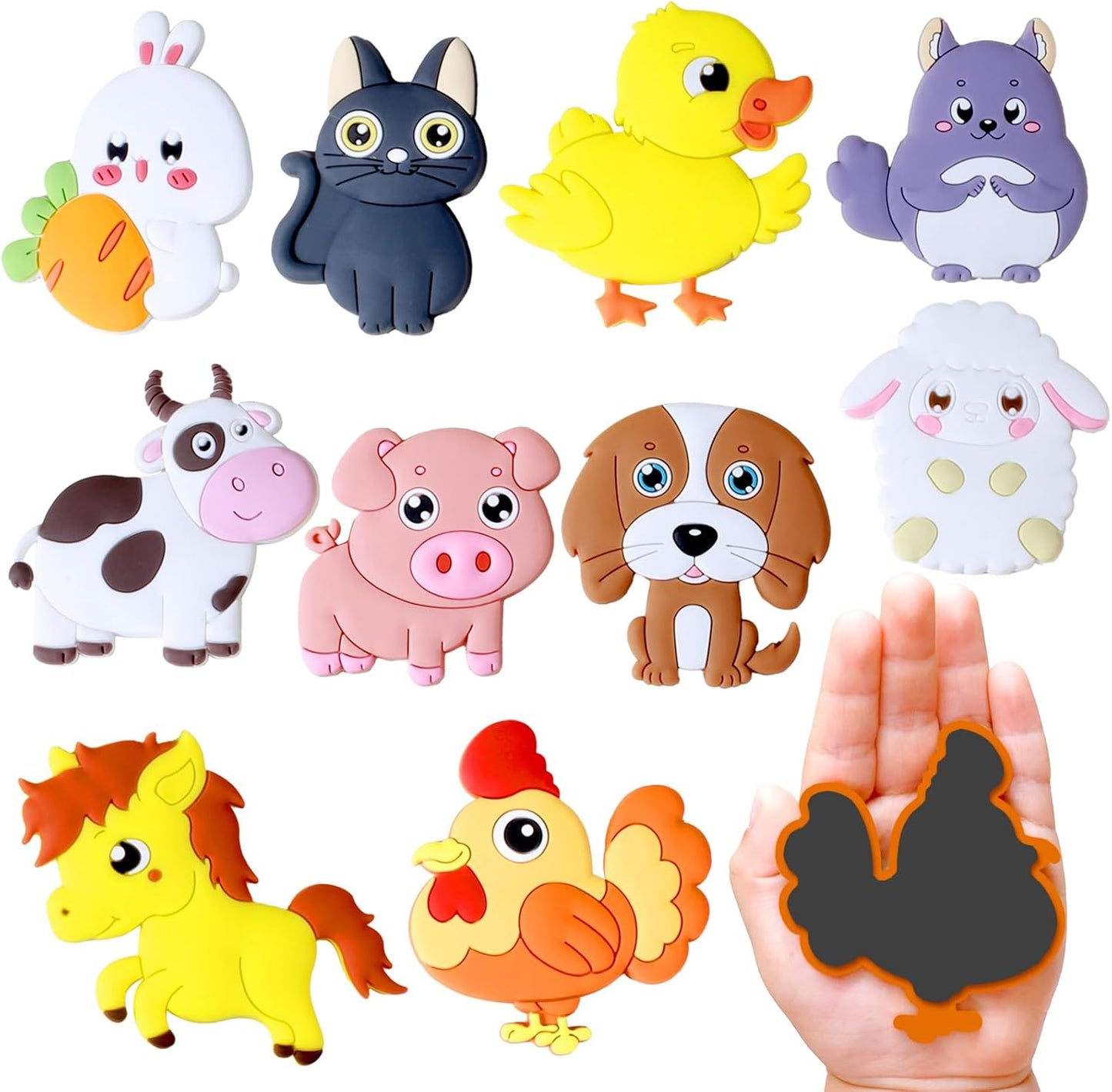 Cute Farm Animals Fridge Magnets - Educational Fun!