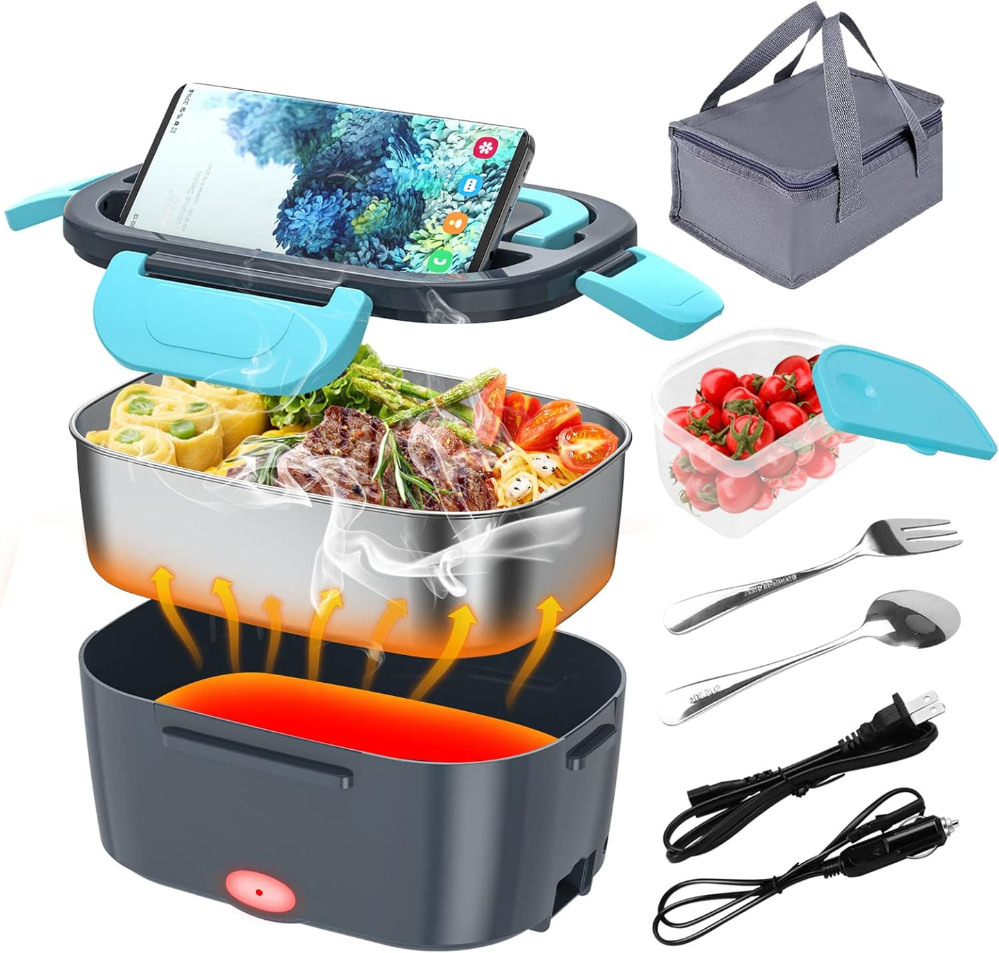 CHARMDOO Electric Lunch Box: Faster Heating, Anywhere!