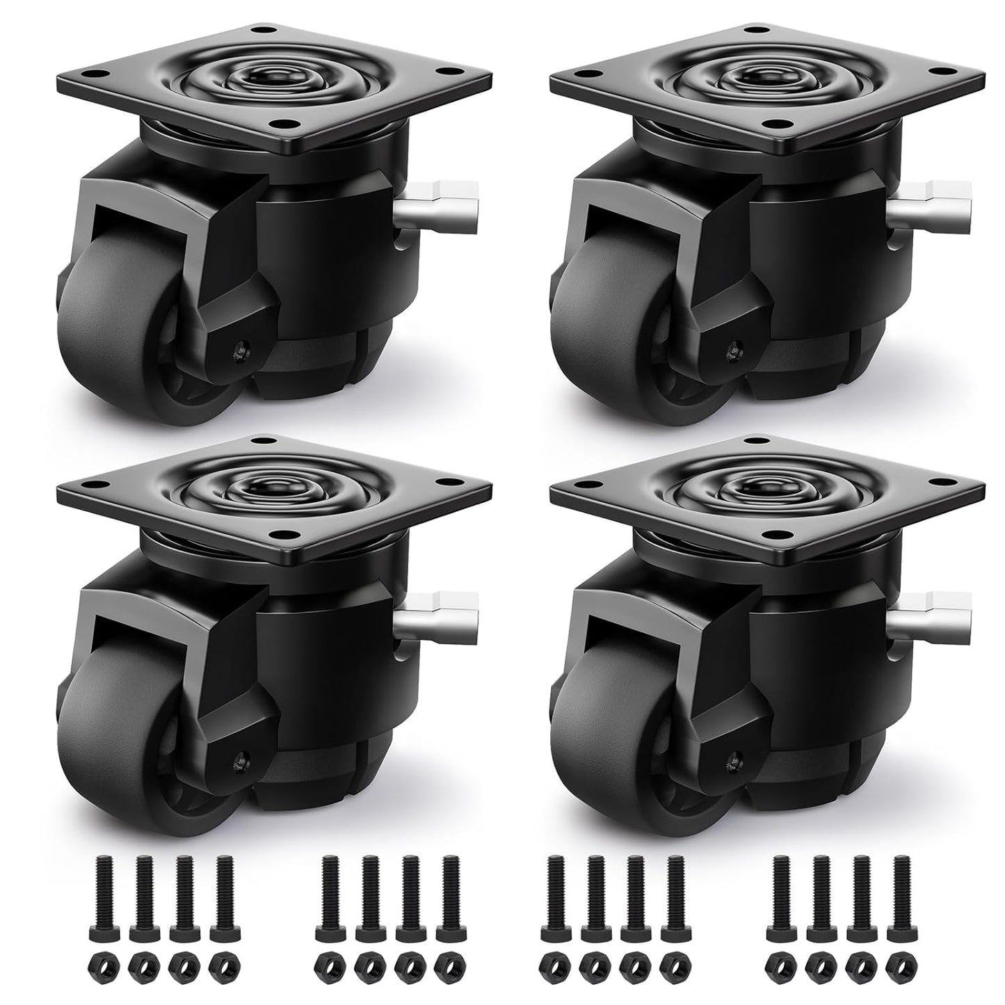 4 Pack Leveling Casters for Heavy Duty Equipment and Workbench