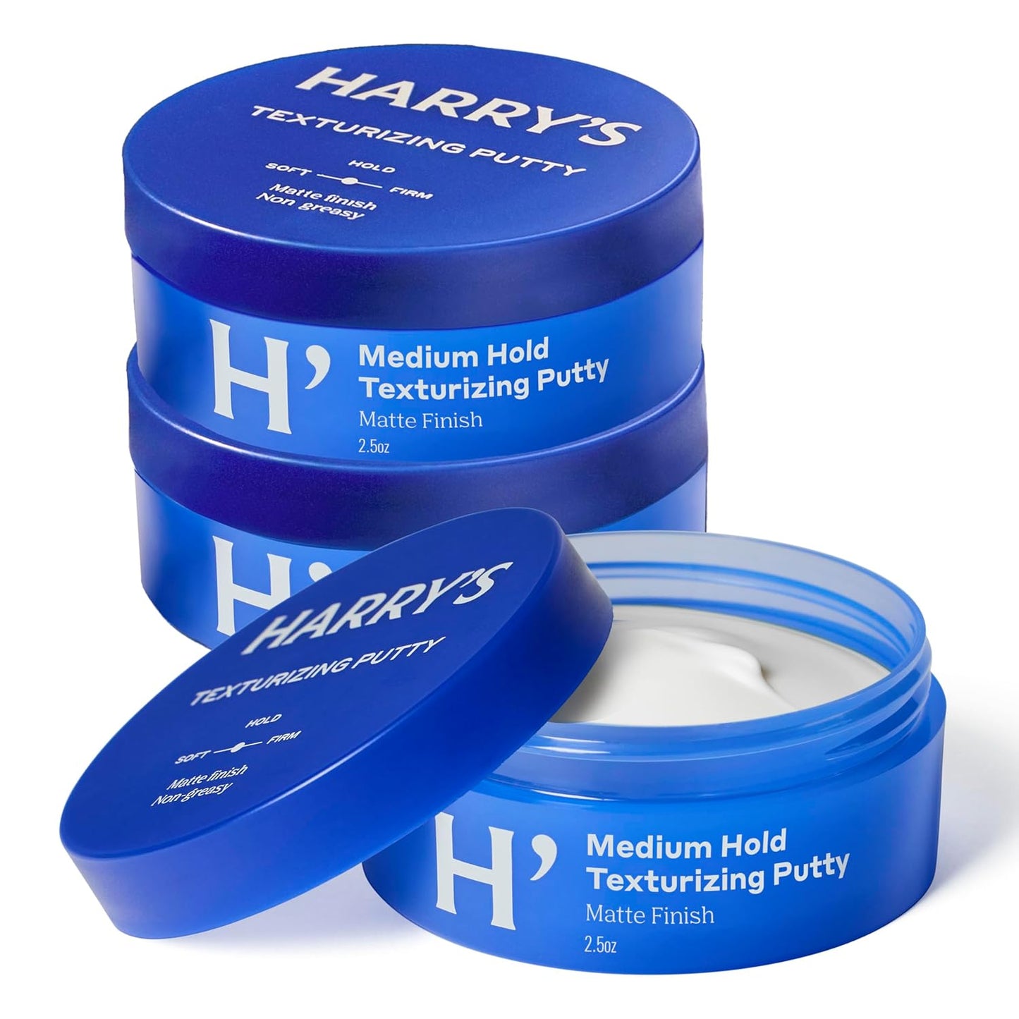 Harry's Texturizing Hair Putty for Men - 3 Pack of 2.5 Fl Oz
