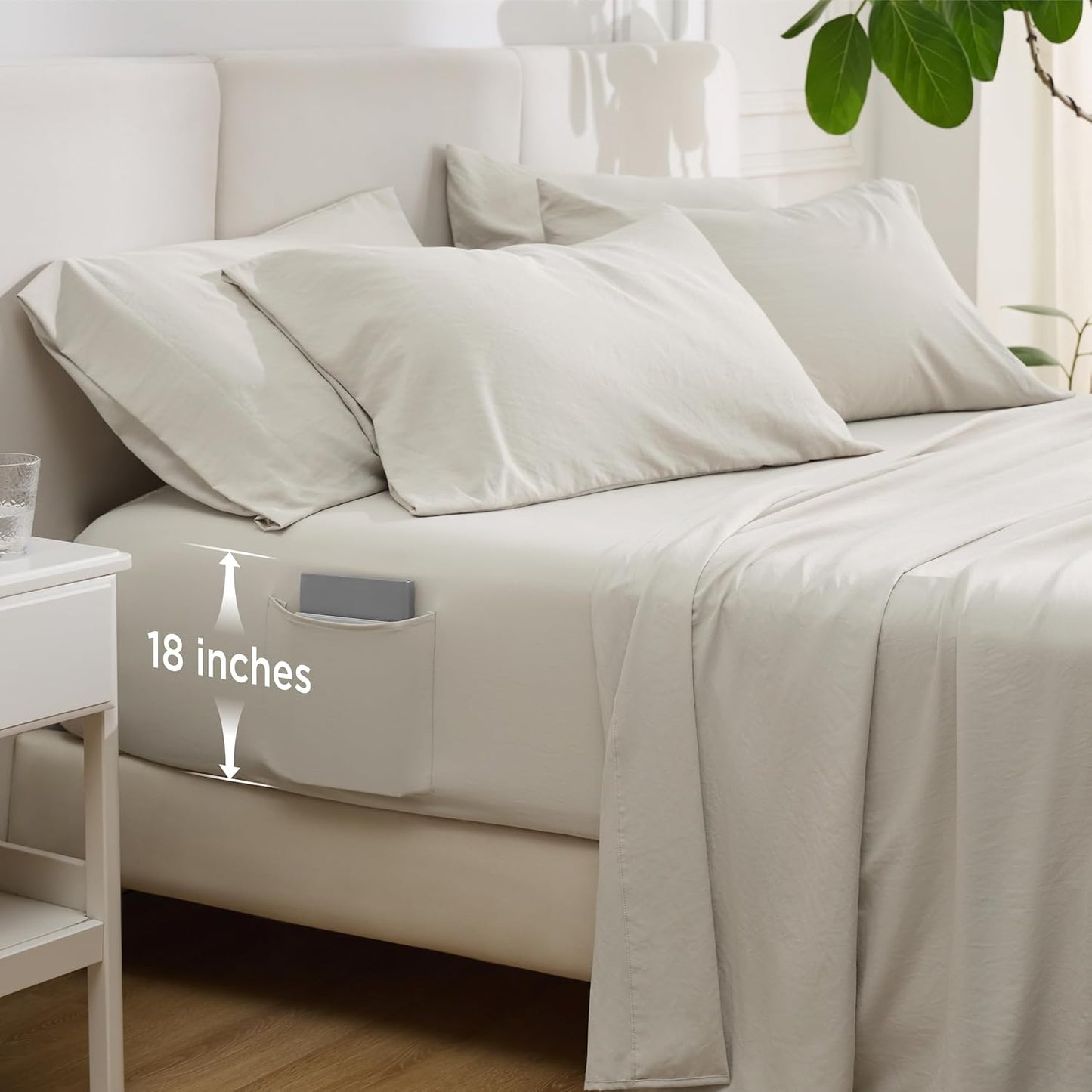 Bedsure Deep Pocket King Sheet Set for Ultimate Comfort