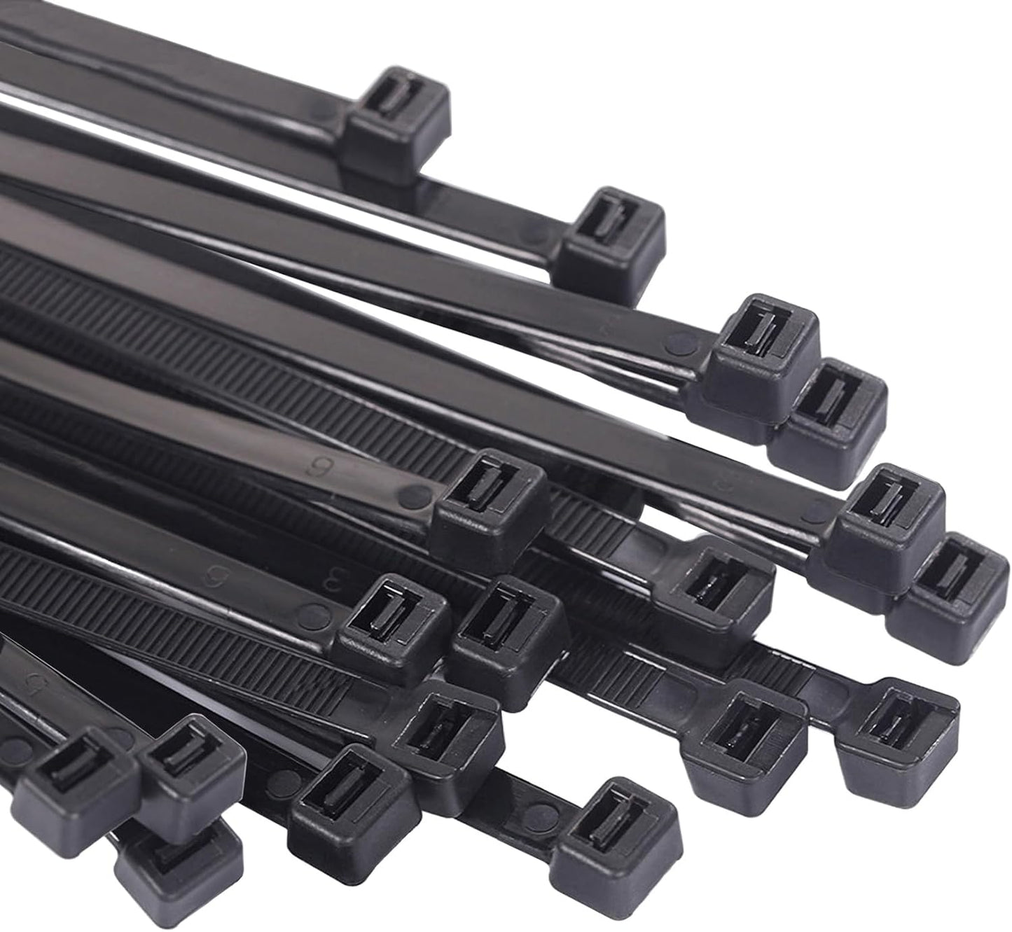 WANGFA 18 UV-Resistant Zip Ties - 100 Pack, 60 lbs Tensile