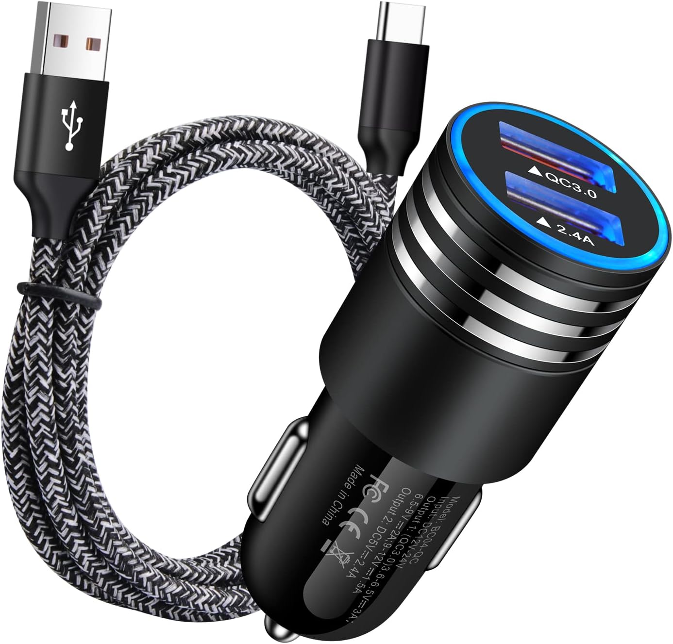 Fast Type C Car Charger for Samsung Galaxy - Quick Charge