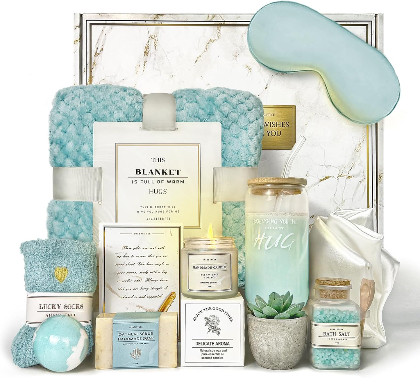 Get Well Soon Gift Baskets For Women - 12PC Care Package
