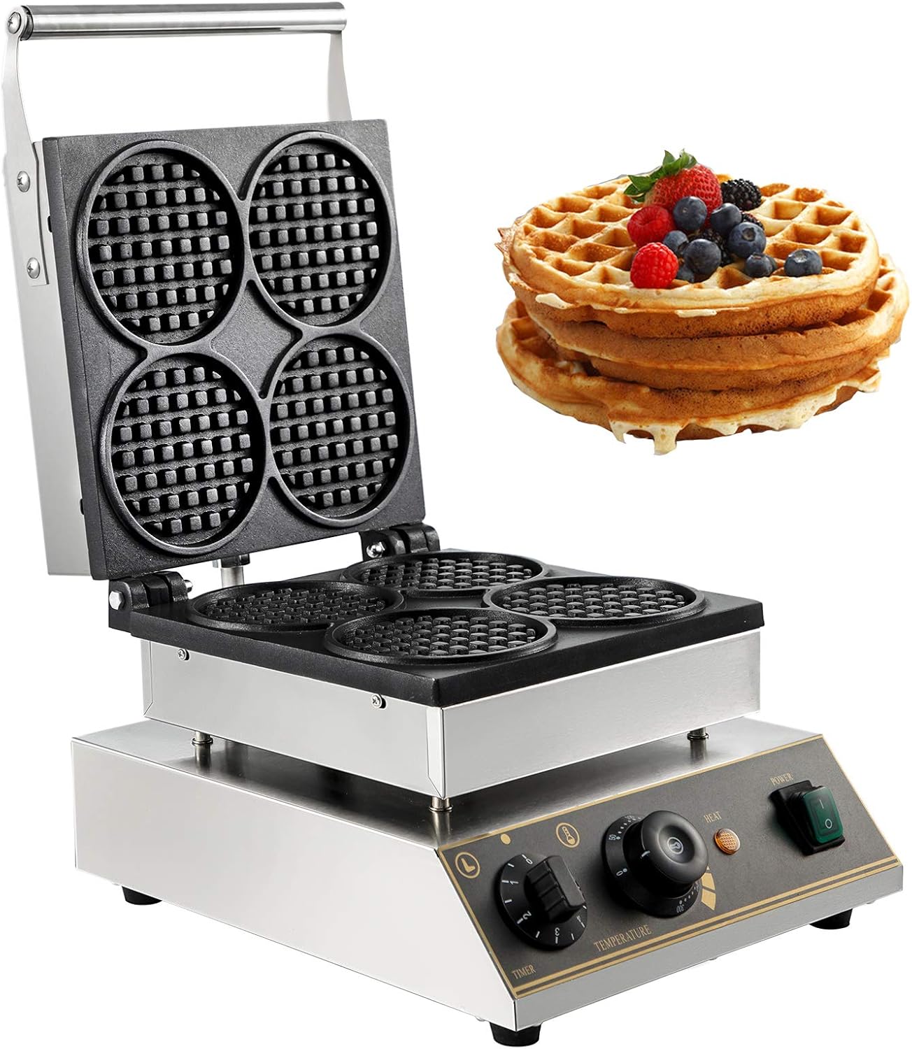 VEVOR Commercial Waffle Maker for Perfect Belgian Waffles