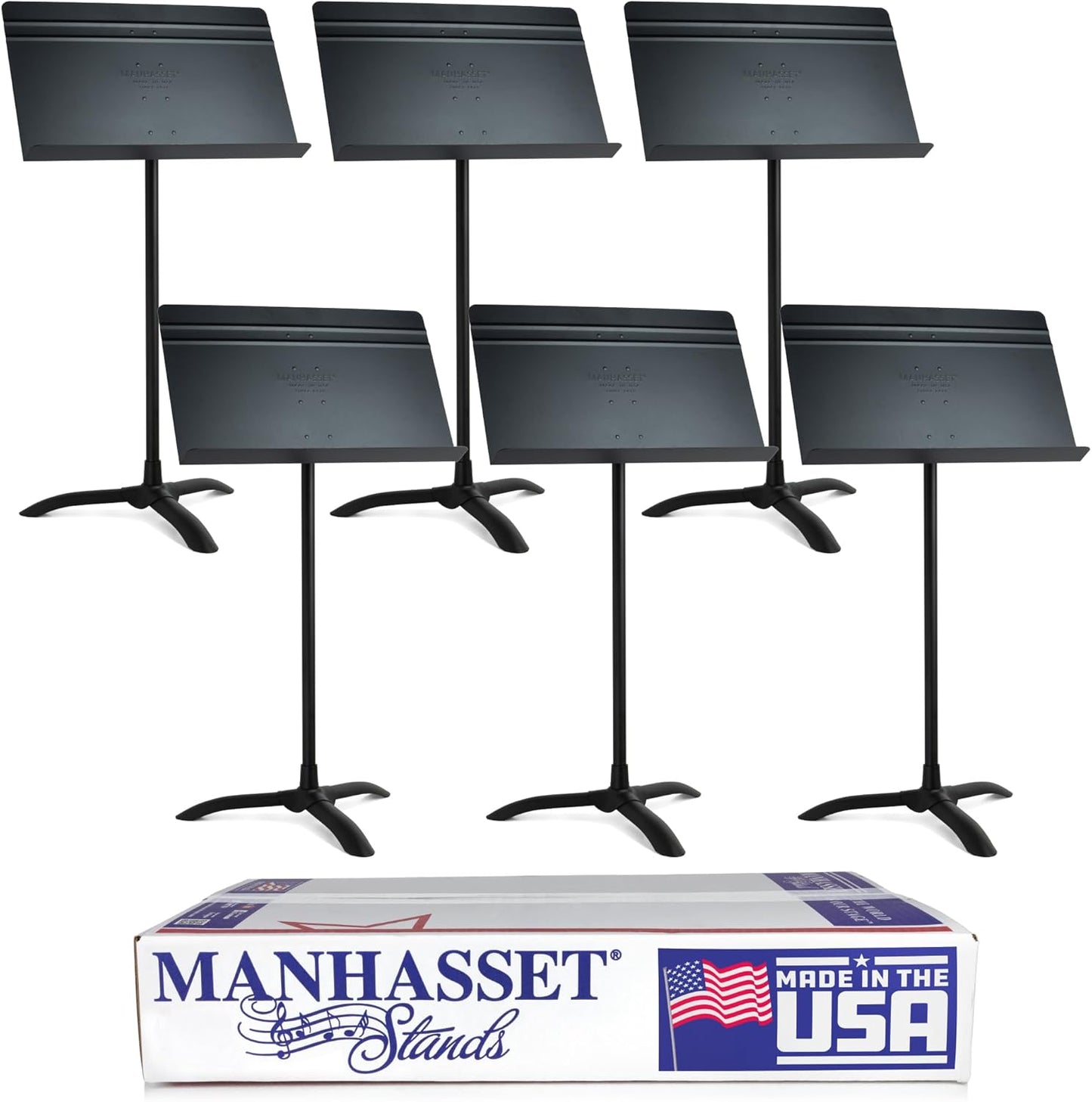 Manhasset Music Stand 48 Symphony Model - Bulk Pack of 6 Stands