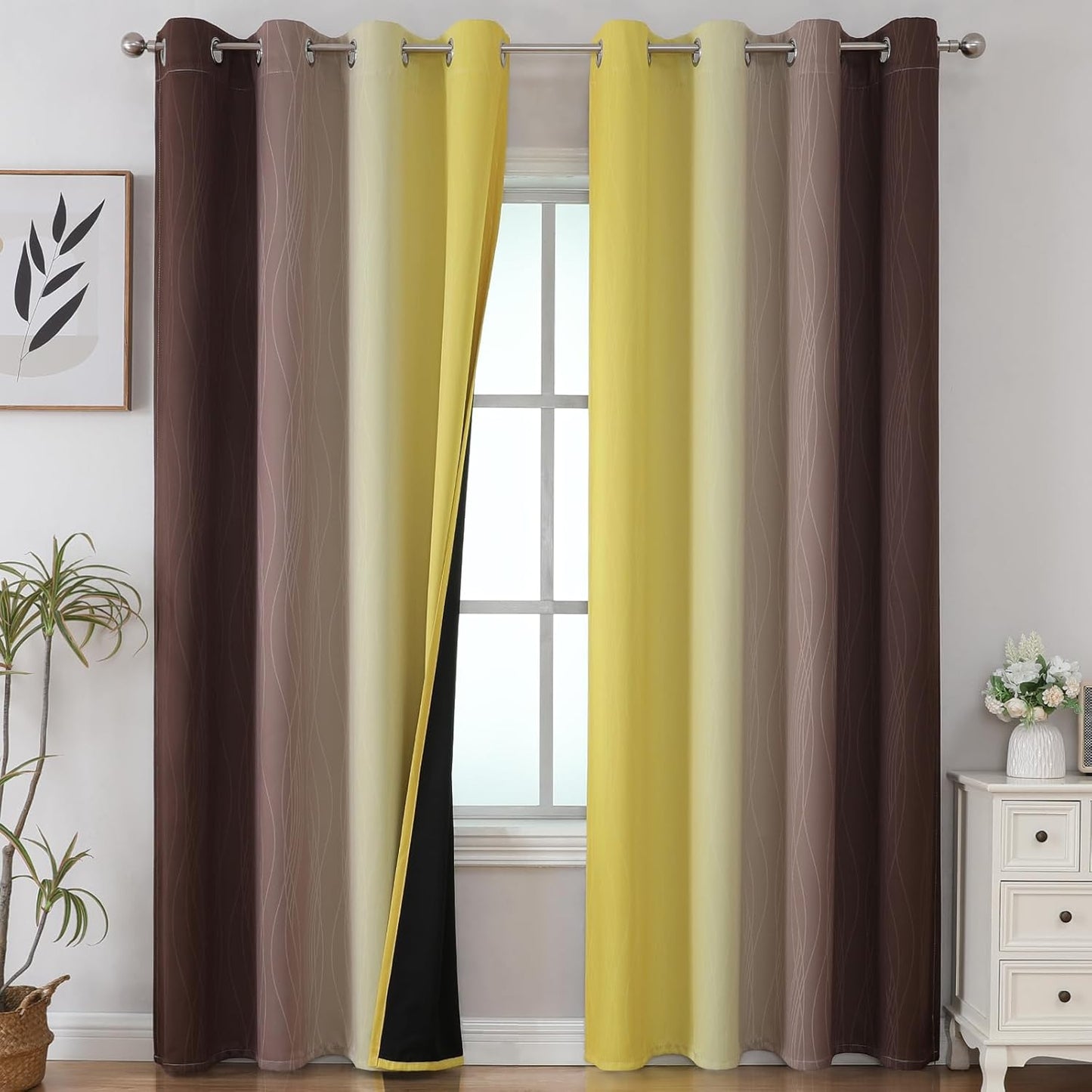Ombre Blackout Curtains for Bedroom by Estelar Textiler